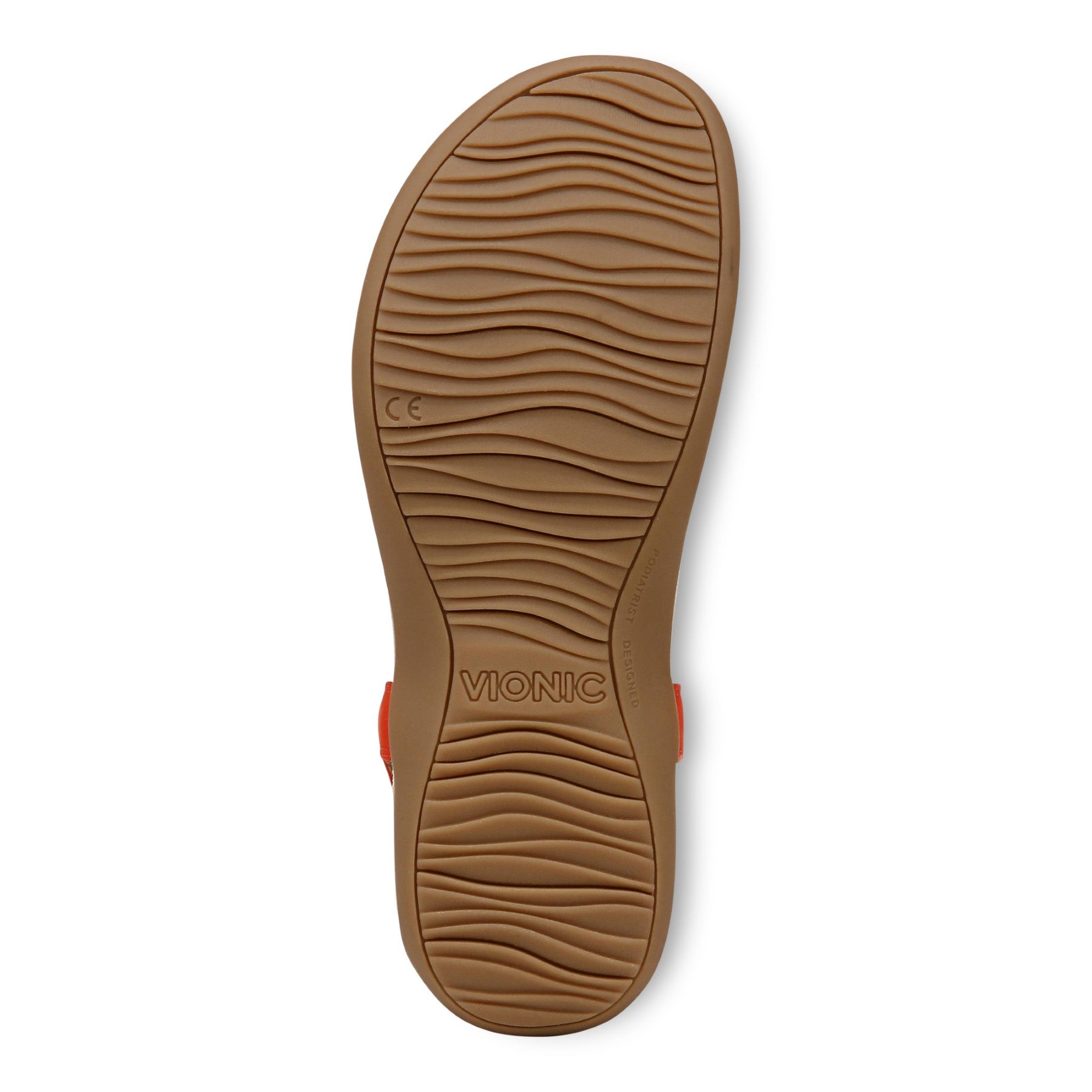 Vionic Brea Women's Toe Post Comfort Sandal - Cherry Tomato - Bottom