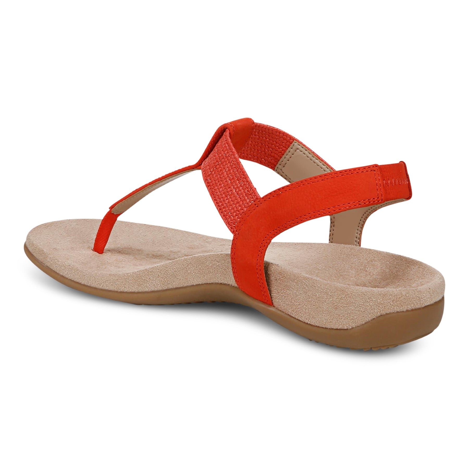 Vionic Brea Women's Toe Post Comfort Sandal - Cherry Tomato - Back angle