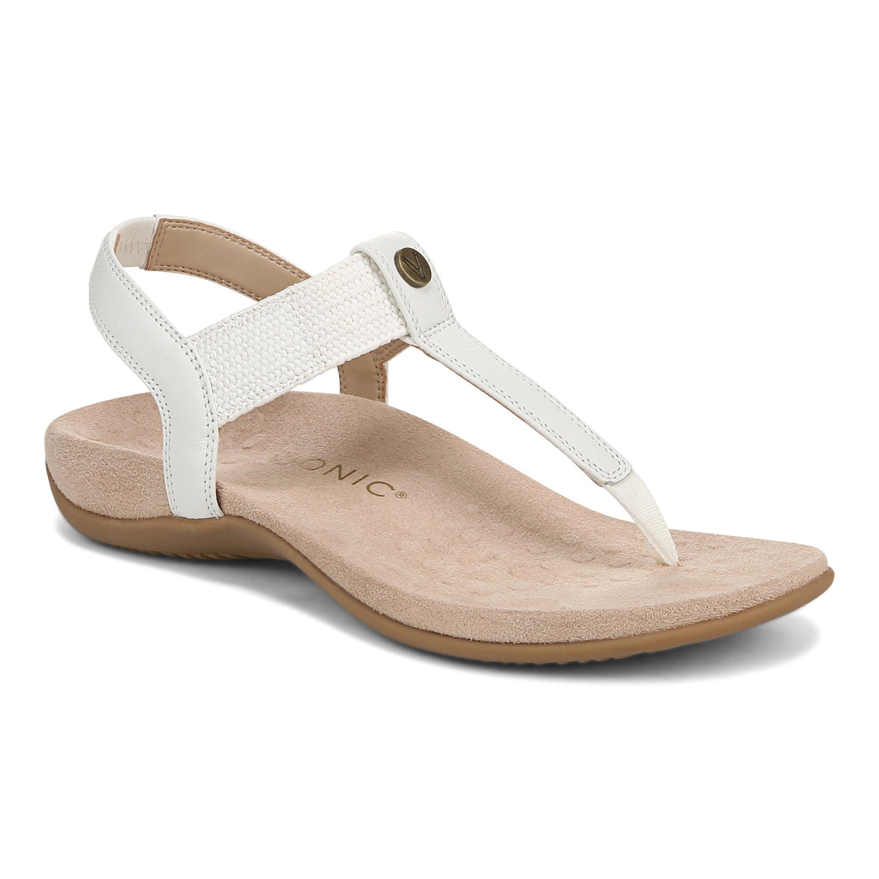 Vionic Brea Women's Toe Post Comfort Sandal in White