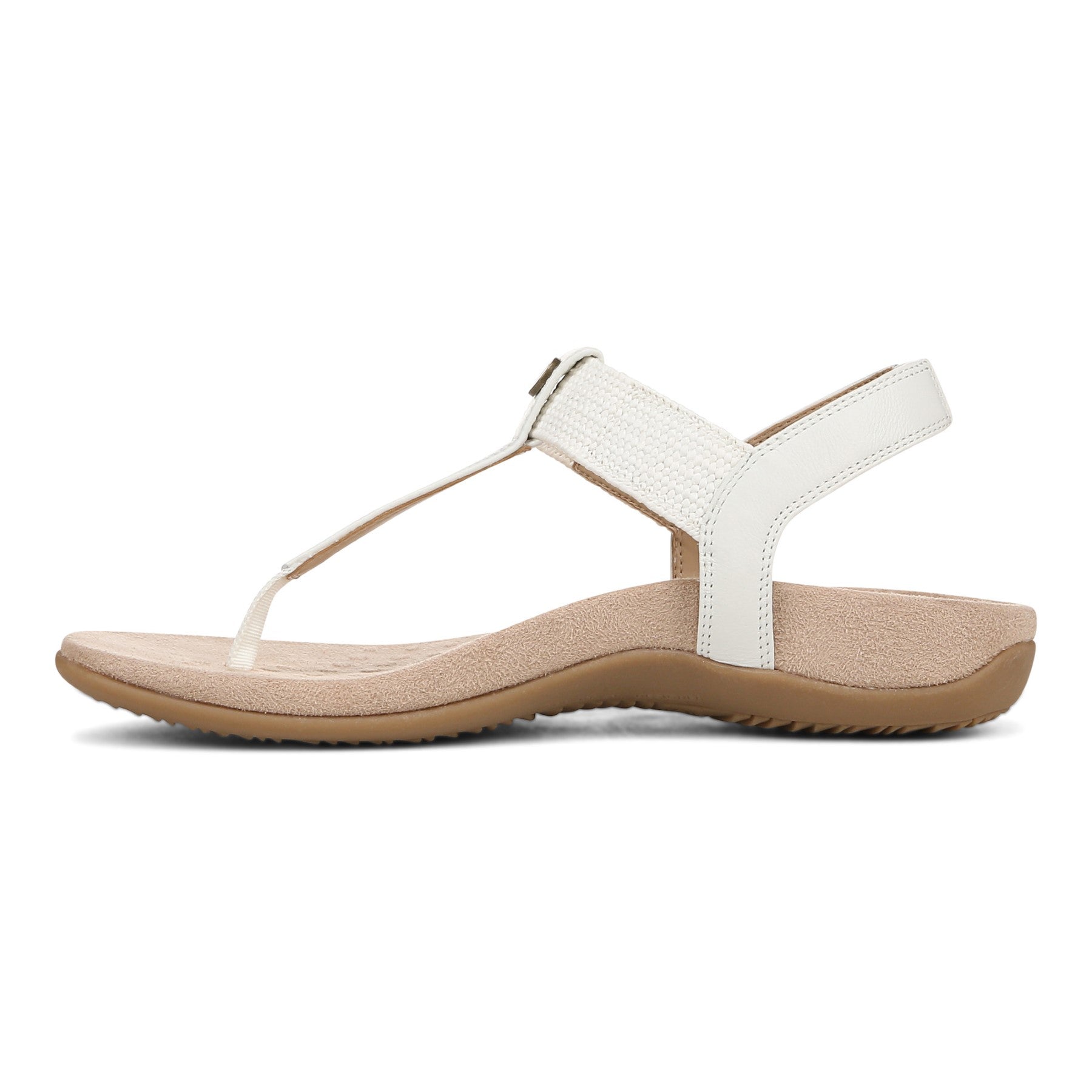 Vionic Brea Women's Toe Post Comfort Sandal - White - Left Side