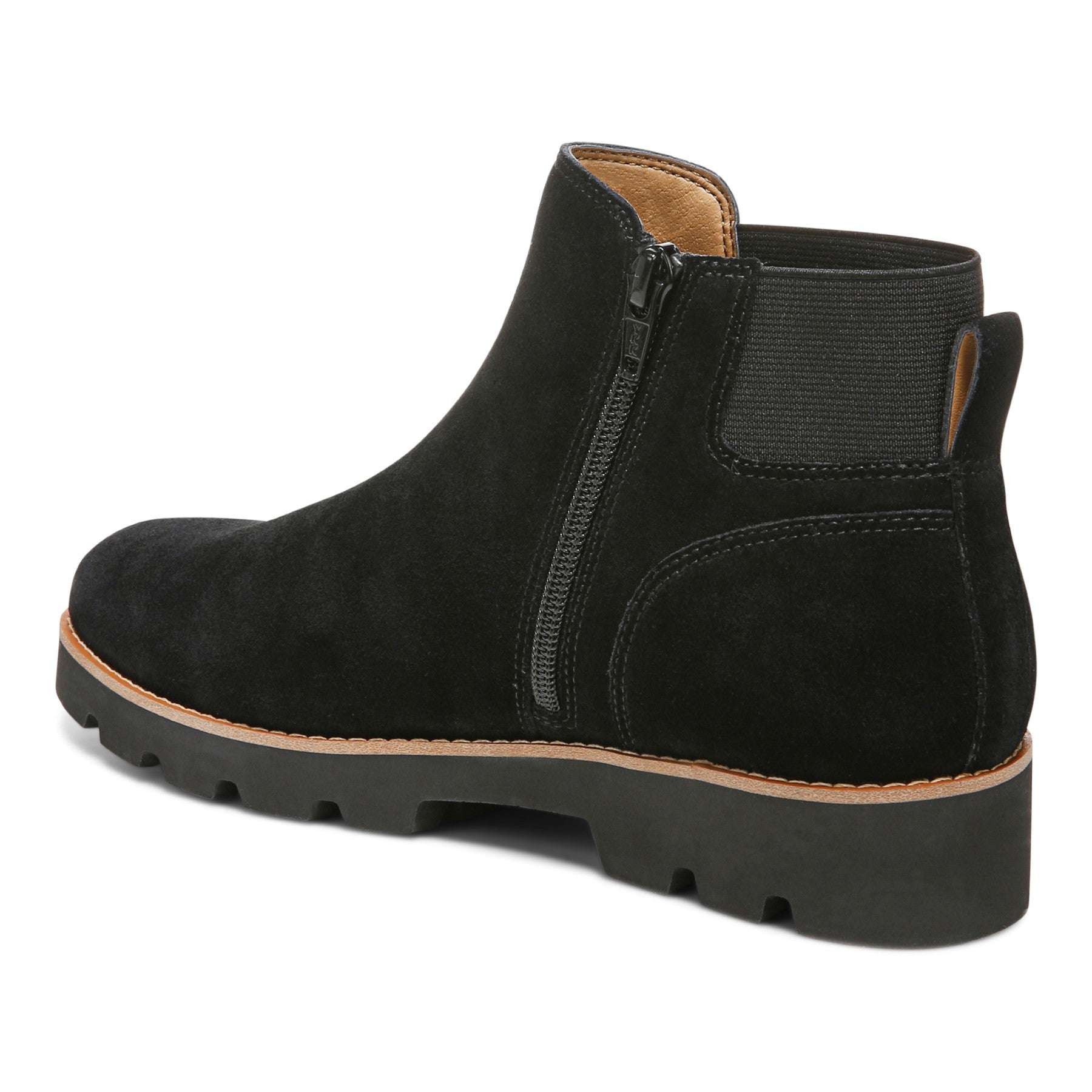 Vionic Brionie Womens N/A Shrtboot - Black - Back angle