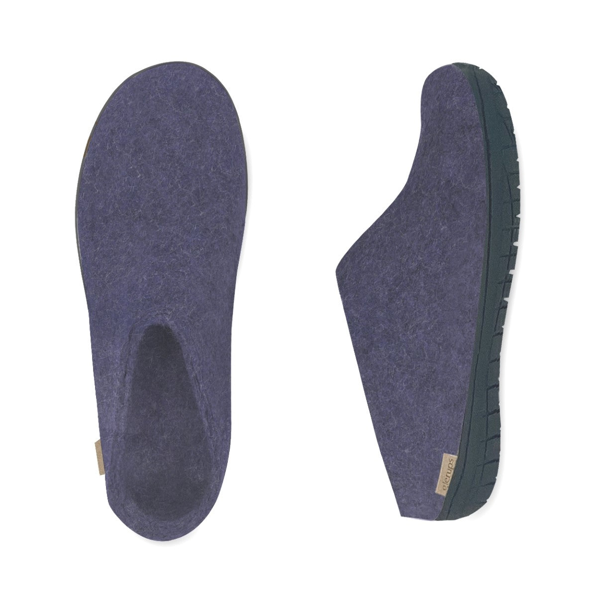 Glerups Wool Open Heel Unisex Slipper / Slip-on Clog - Rubber Sole - Model BR