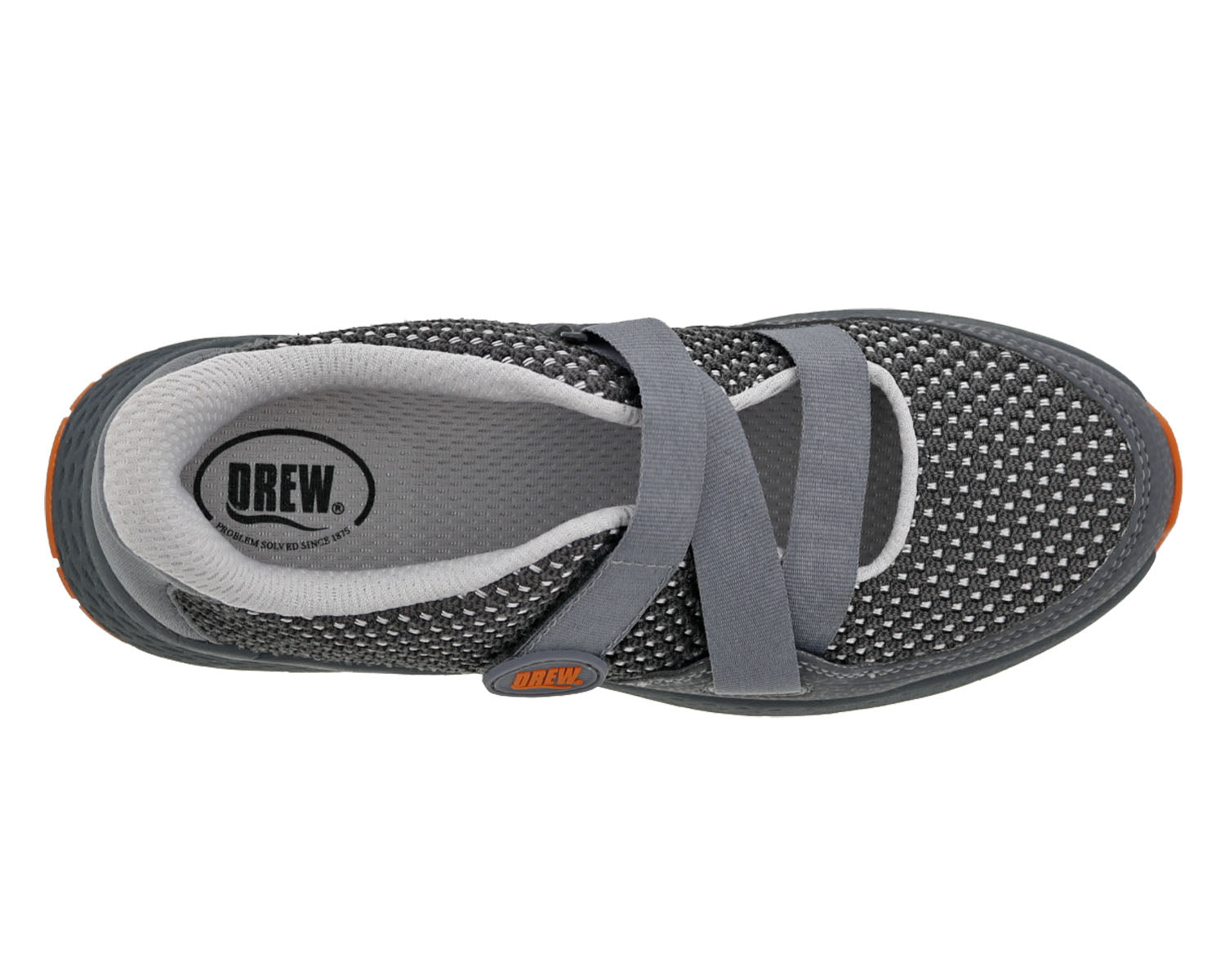 Drew Bayside Women's Sneaker - Grey Mesh Combo - Top View
