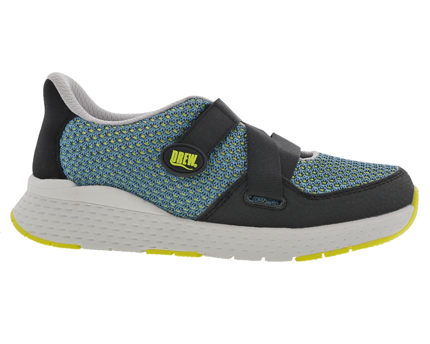 Drew Bayside Women's Sneaker - Teal Mesh Combo - Outside View