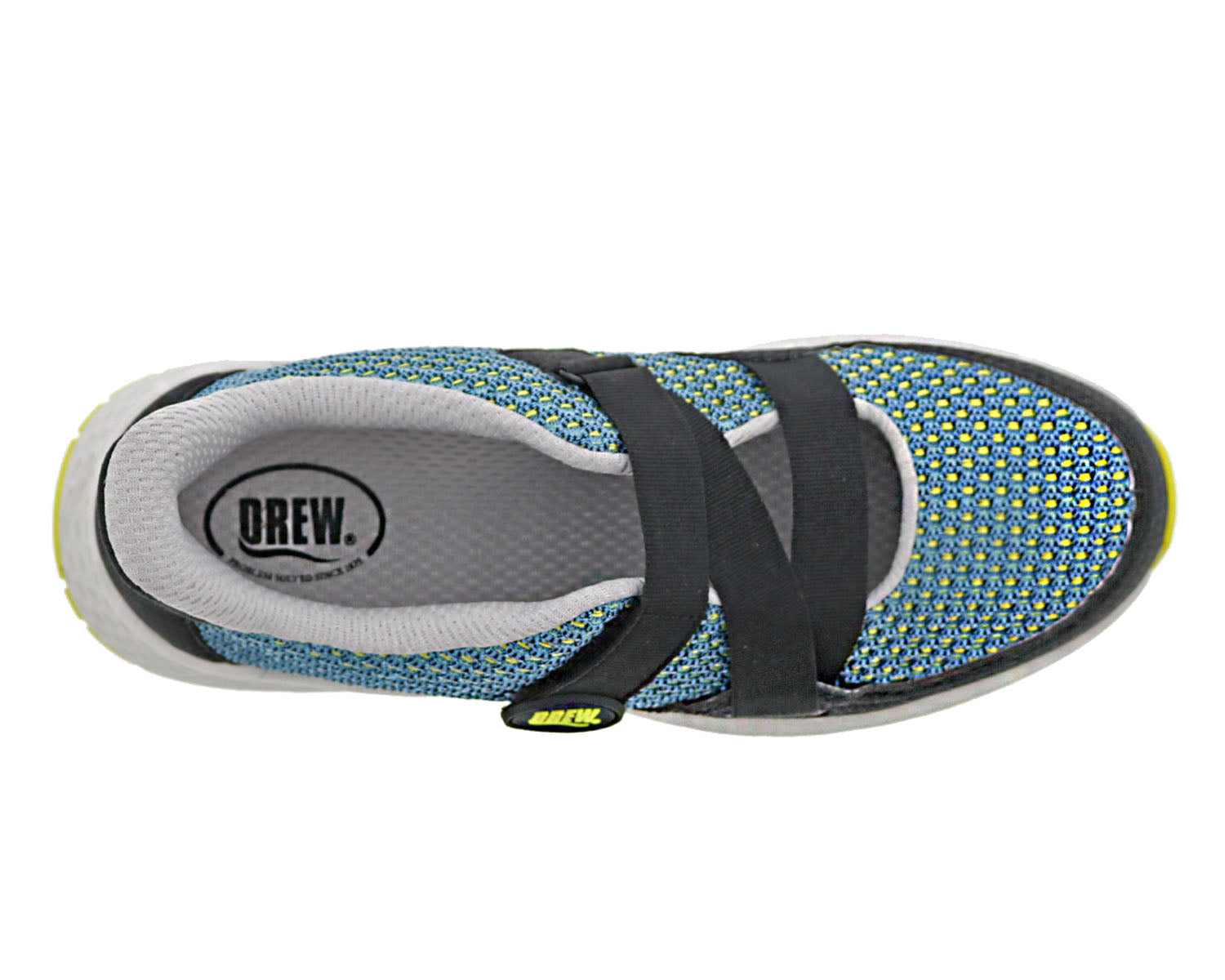 Drew Bayside Women's Sneaker - Teal Mesh Combo - Top View