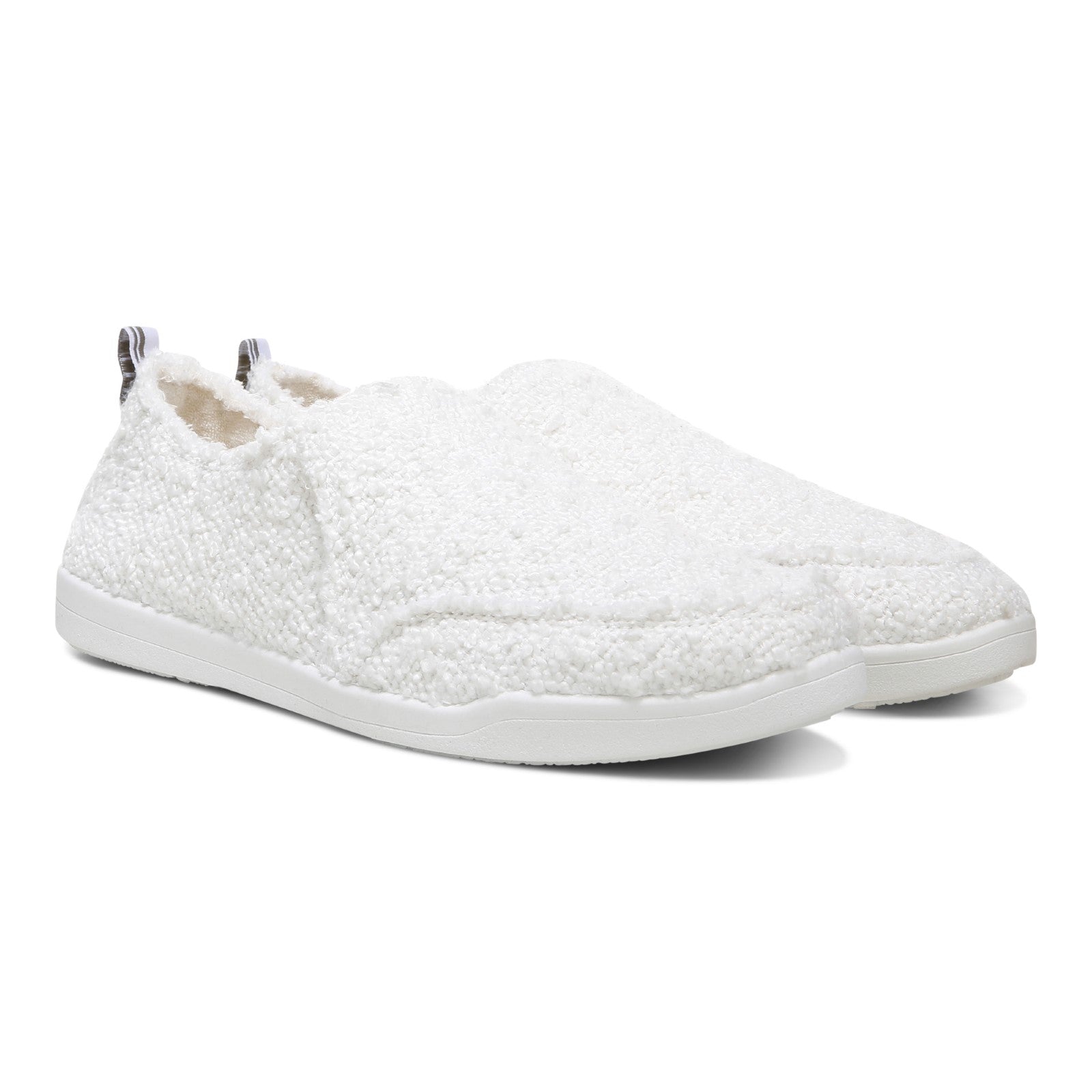 Vionic Malibu Women's Slip-on Comfort Shoe - White Boucle - Pair