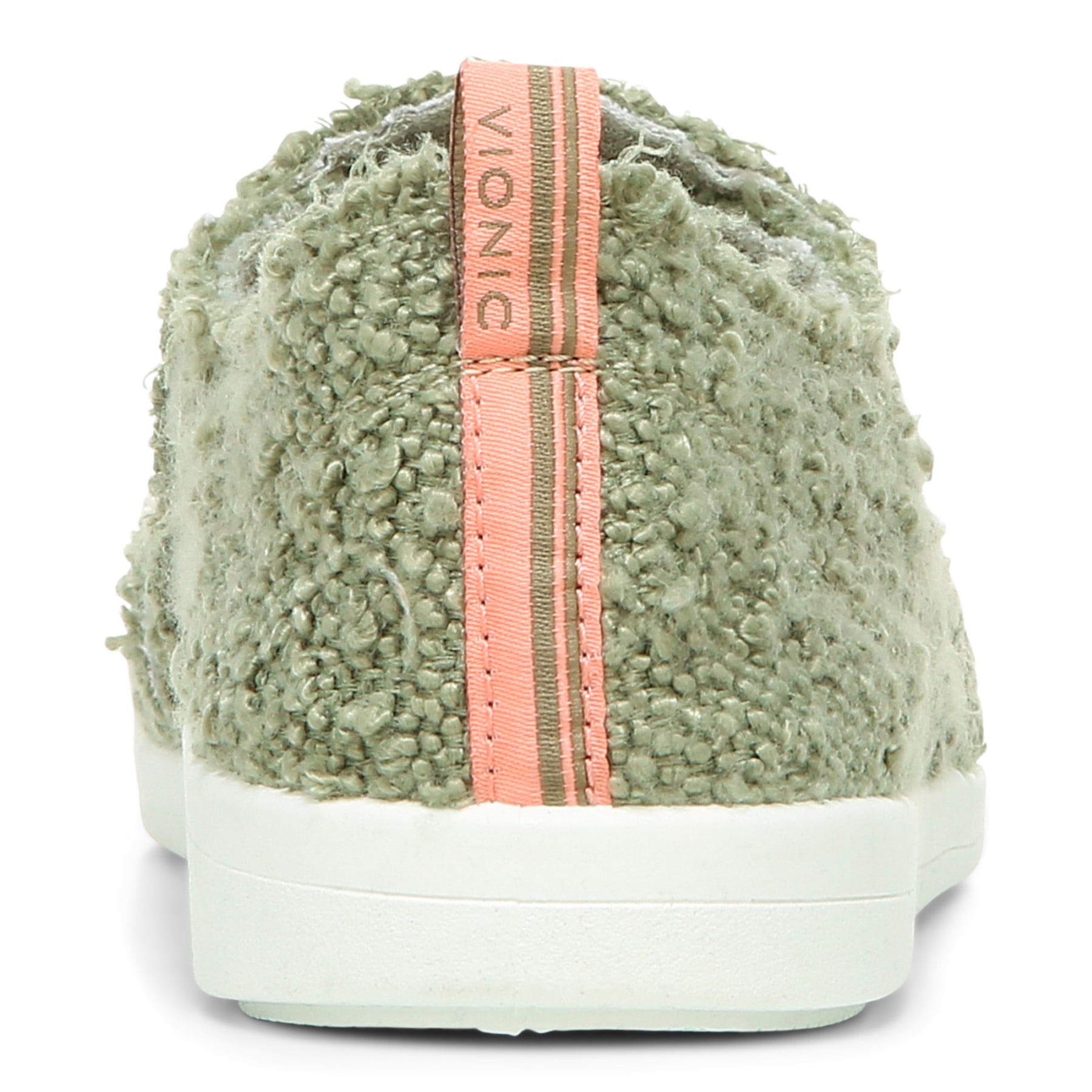 Vionic Malibu Women's Slip-on Comfort Shoe - Army Green Boucle - Back