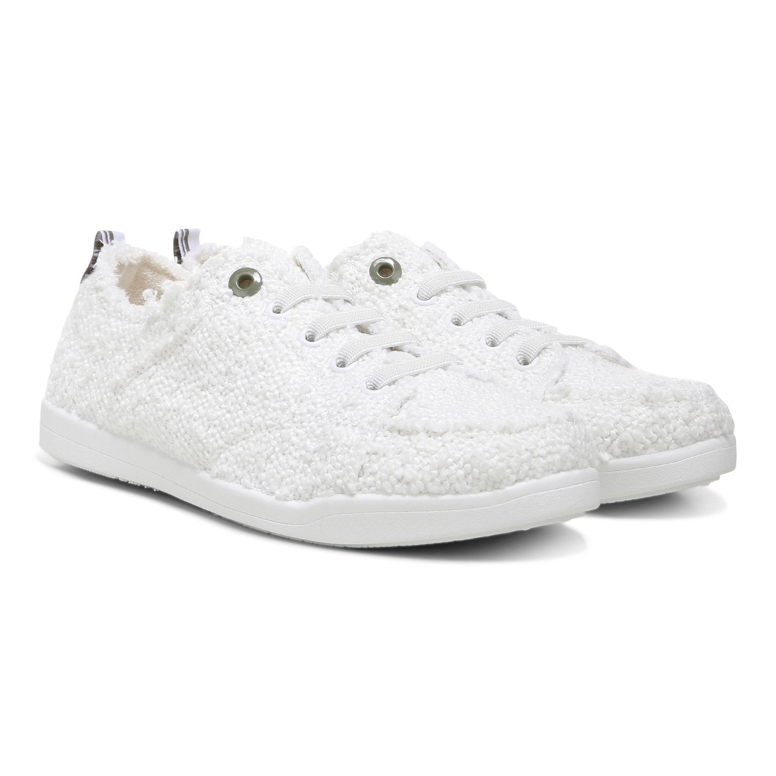 Vionic Pismo Women's Casual Supportive Sneaker - White Boucle - Pair