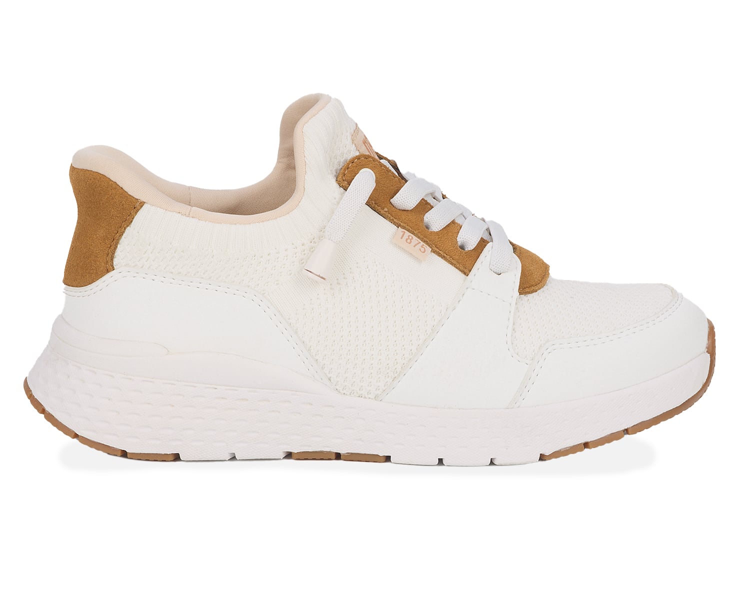 Drew Bobbie - White Suede Combo - Outside View