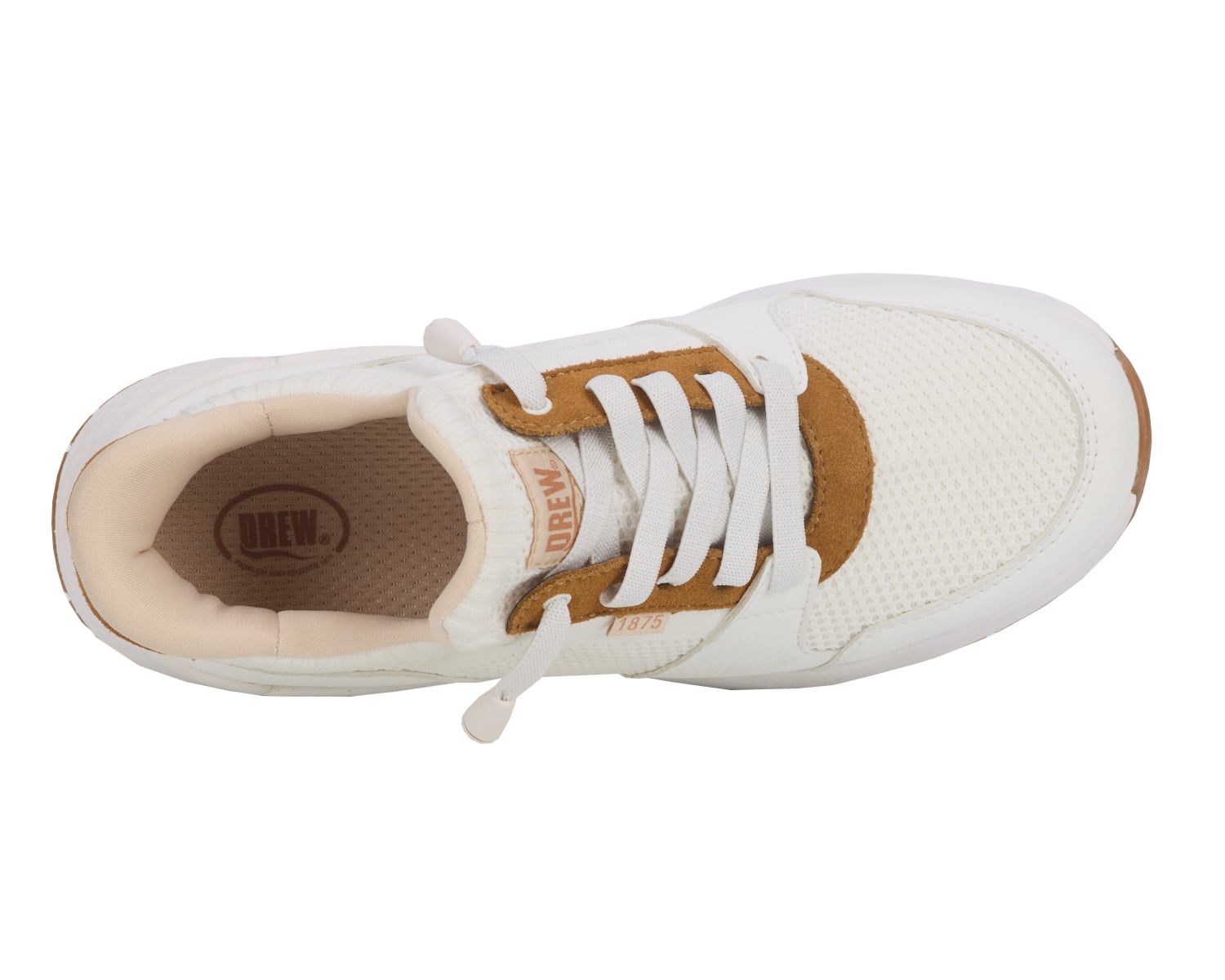 Drew Bobbie - White Suede Combo - Sole View