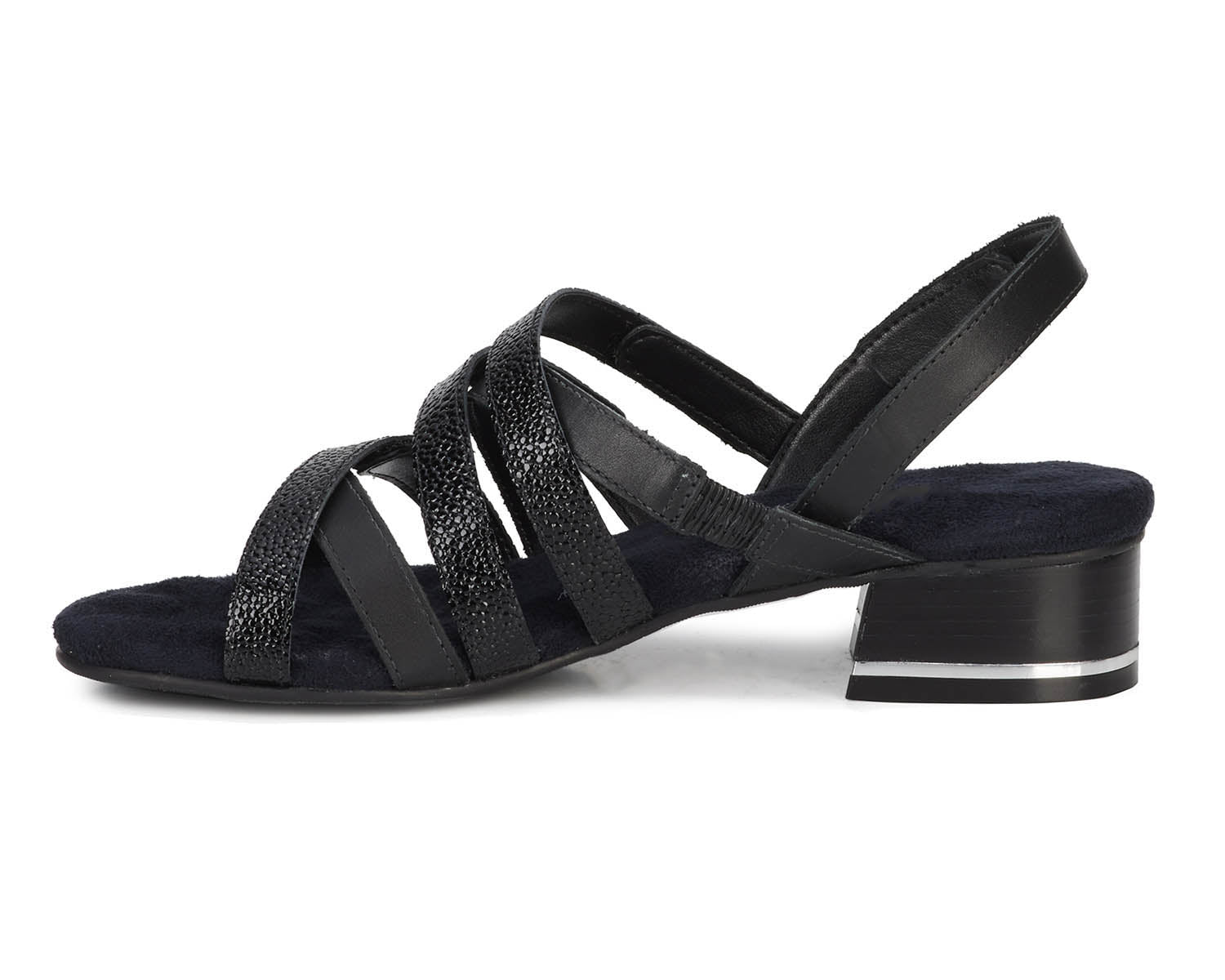 Ros Hommerson Breeze Women's Comfort Sandal - Black Pebble Patent - Inside View