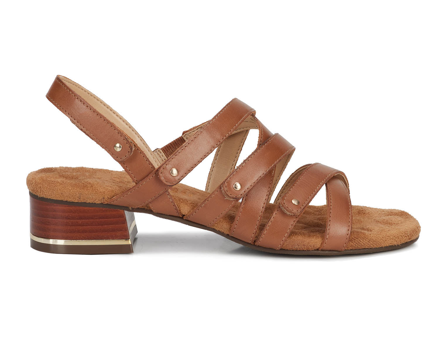 Ros Hommerson Breeze Women's Comfort Sandal - Luggage Antando Leather - Outside View
