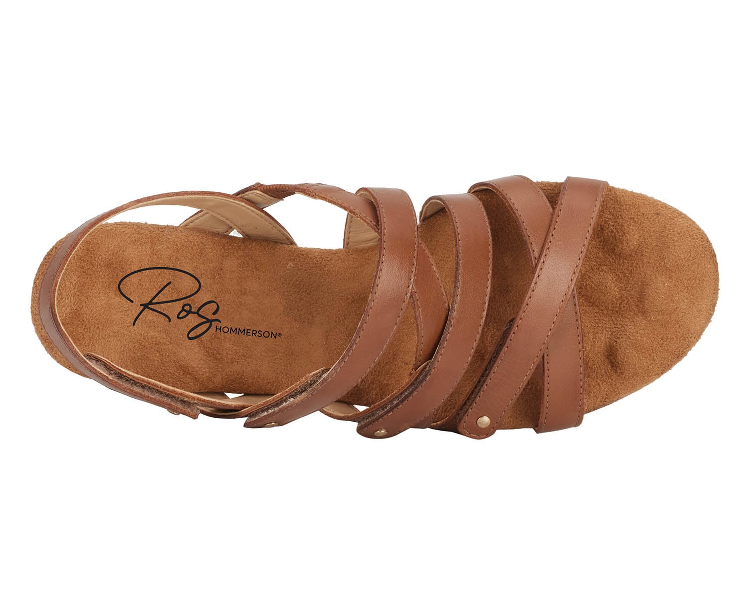 Ros Hommerson Breeze Women's Comfort Sandal - Luggage Antando Leather - Sole View