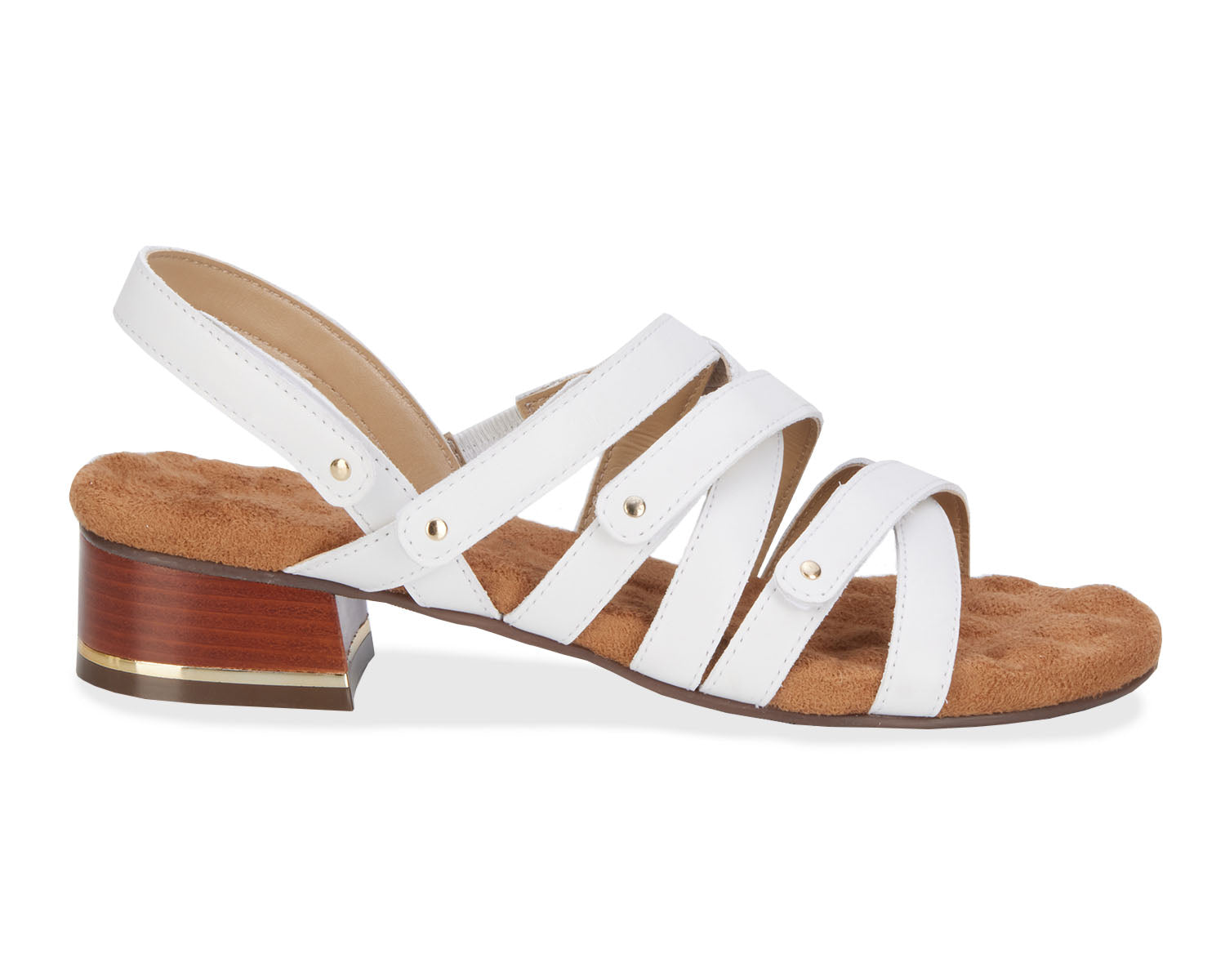 Ros Hommerson Breeze Women's Comfort Sandal - White Atando Leather - Outside View
