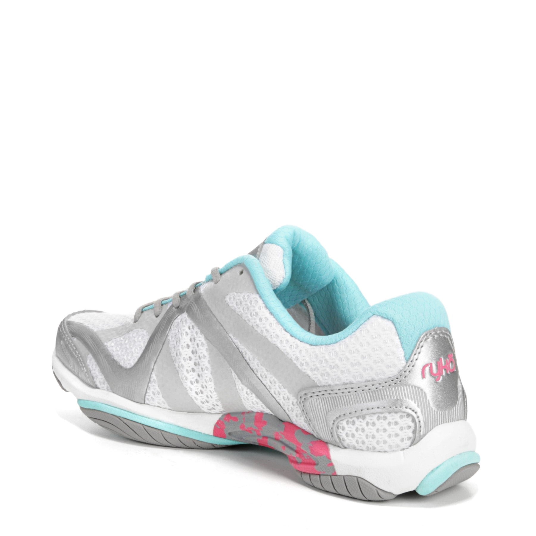 Ryka Influence Women's Athletic Training Sneaker - White / Aqua / Hotpink - Swatch