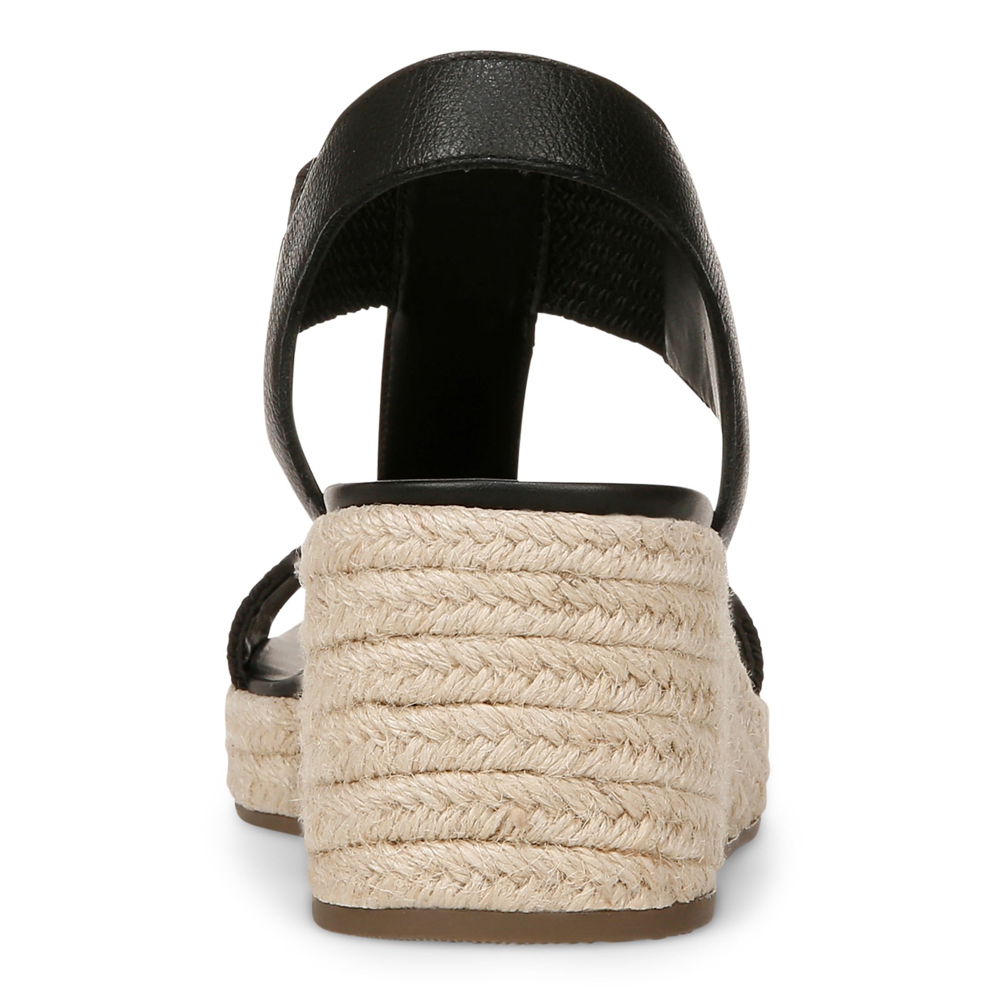 Vionic Calera Women's Espadrille Comfort Wedge Sandal - Black - Back