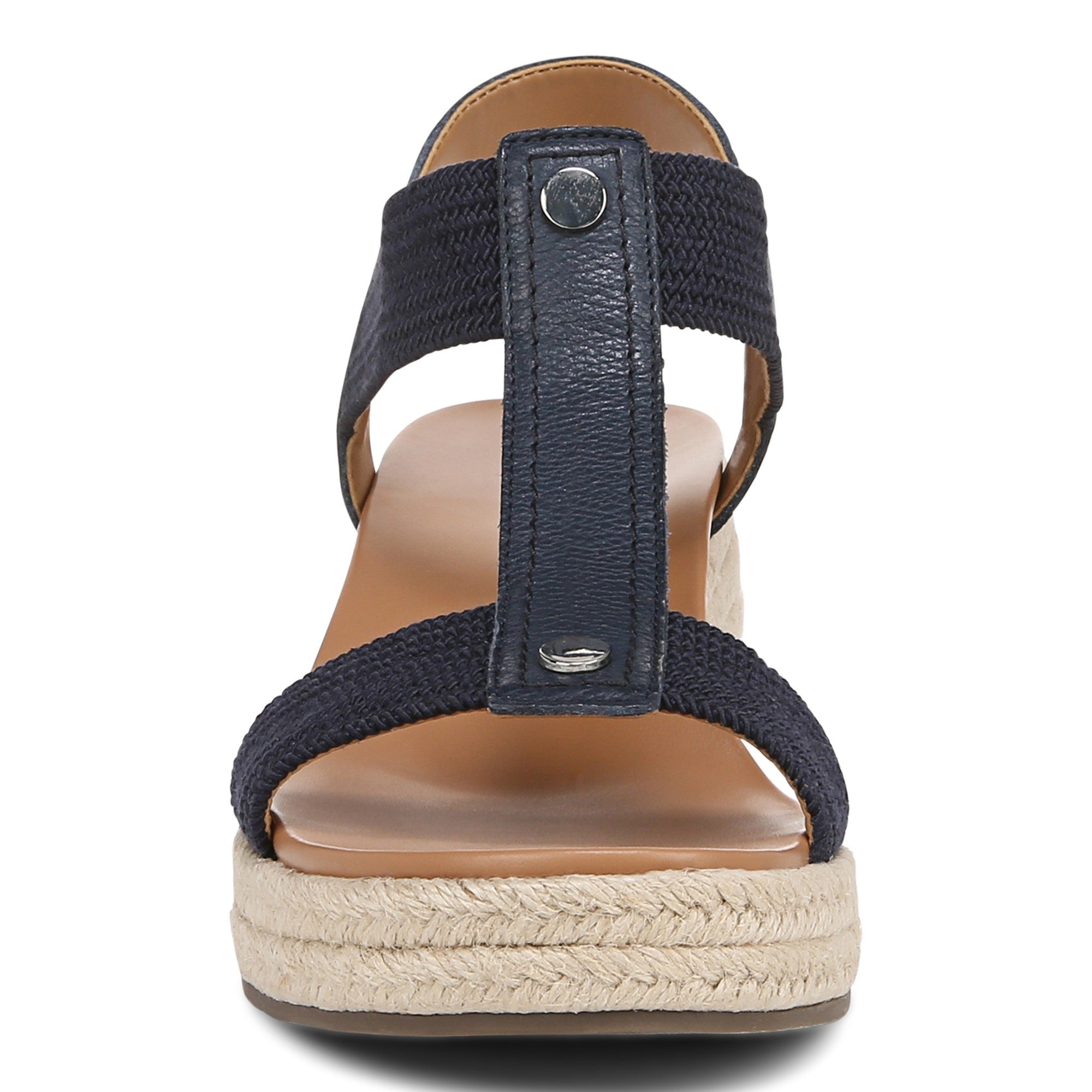 Vionic Calera Women's Espadrille Comfort Wedge Sandal - Navy - Front