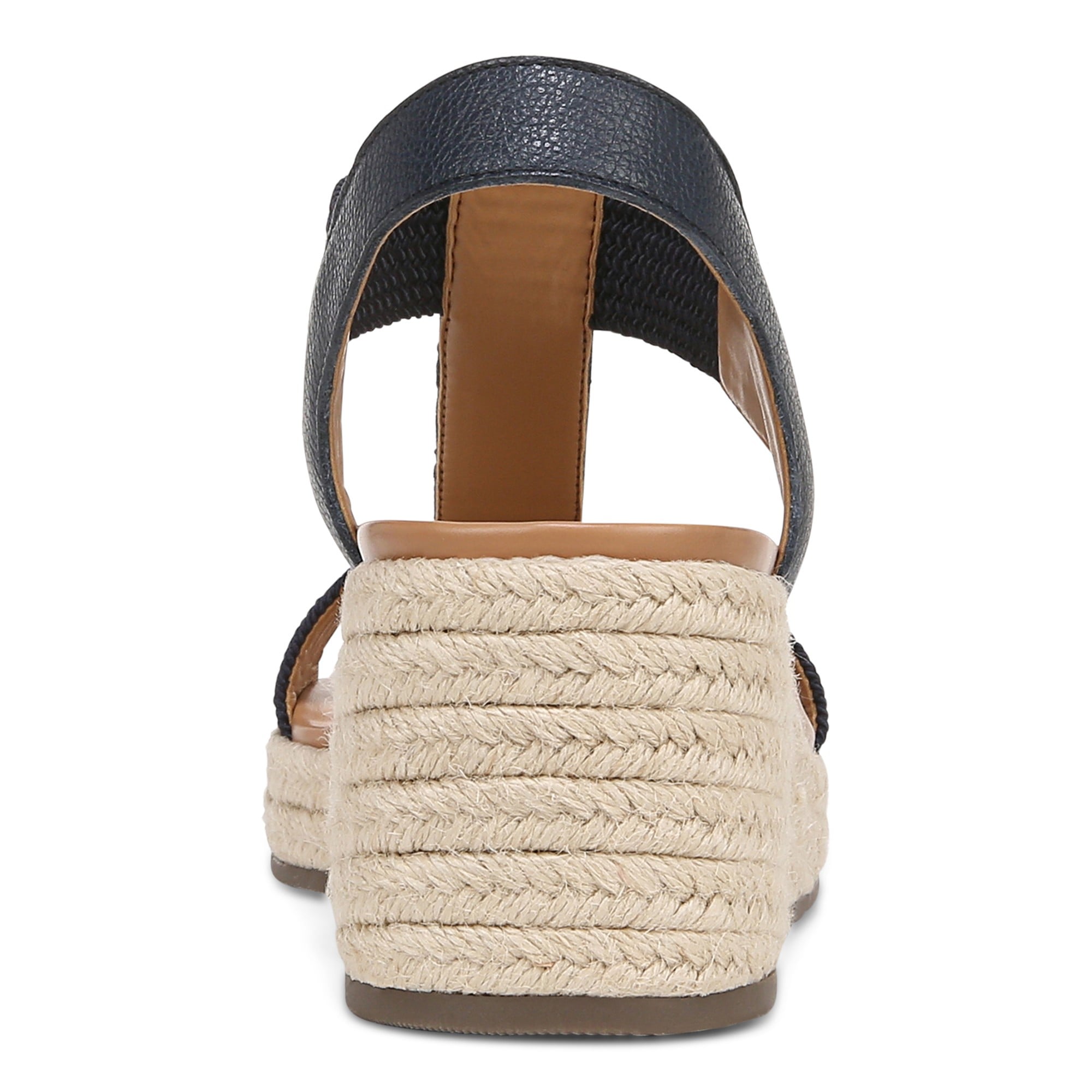 Vionic Calera Women's Espadrille Comfort Wedge Sandal - Navy - Back
