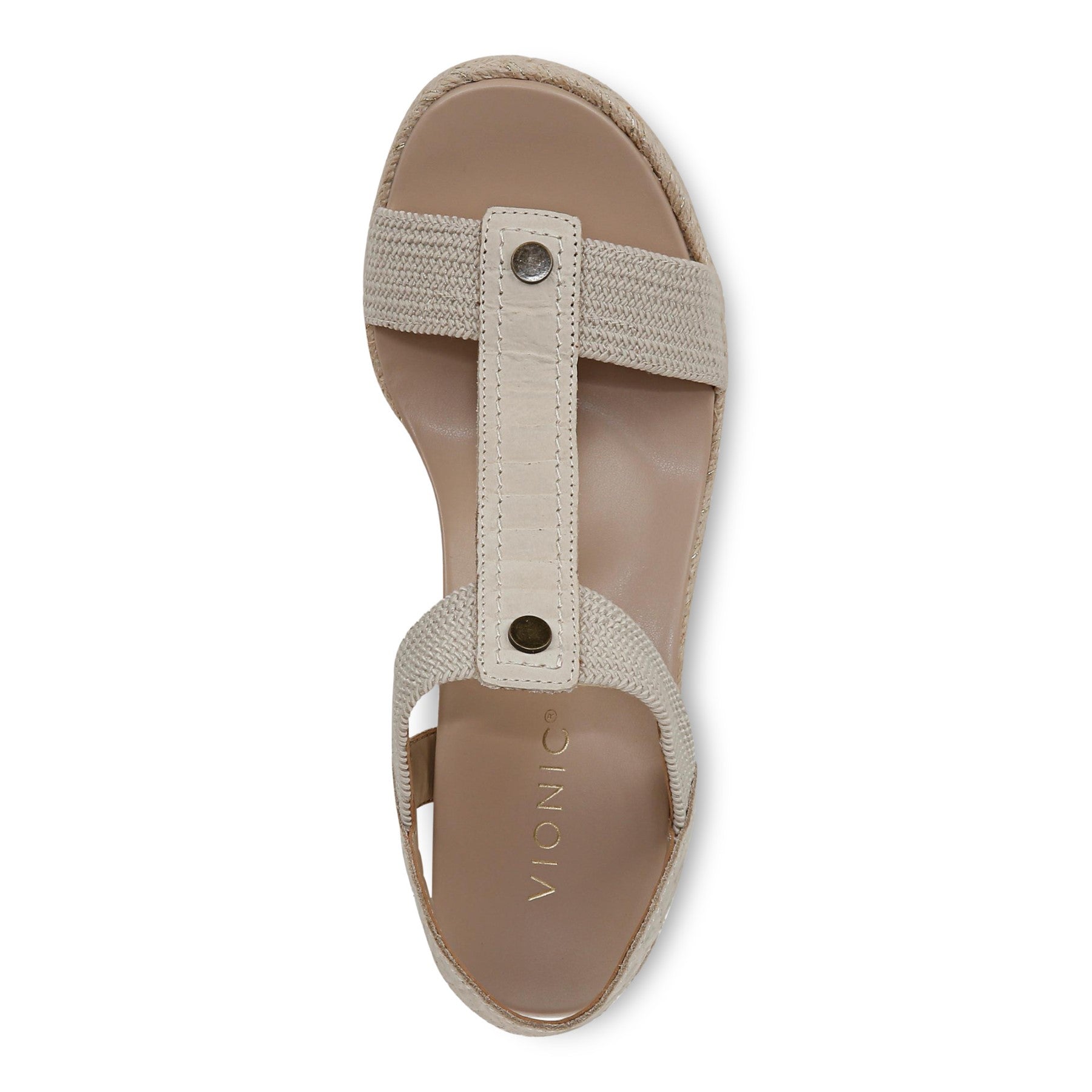 Vionic Calera Women's Espadrille Comfort Wedge Sandal - Cream - Unknown View