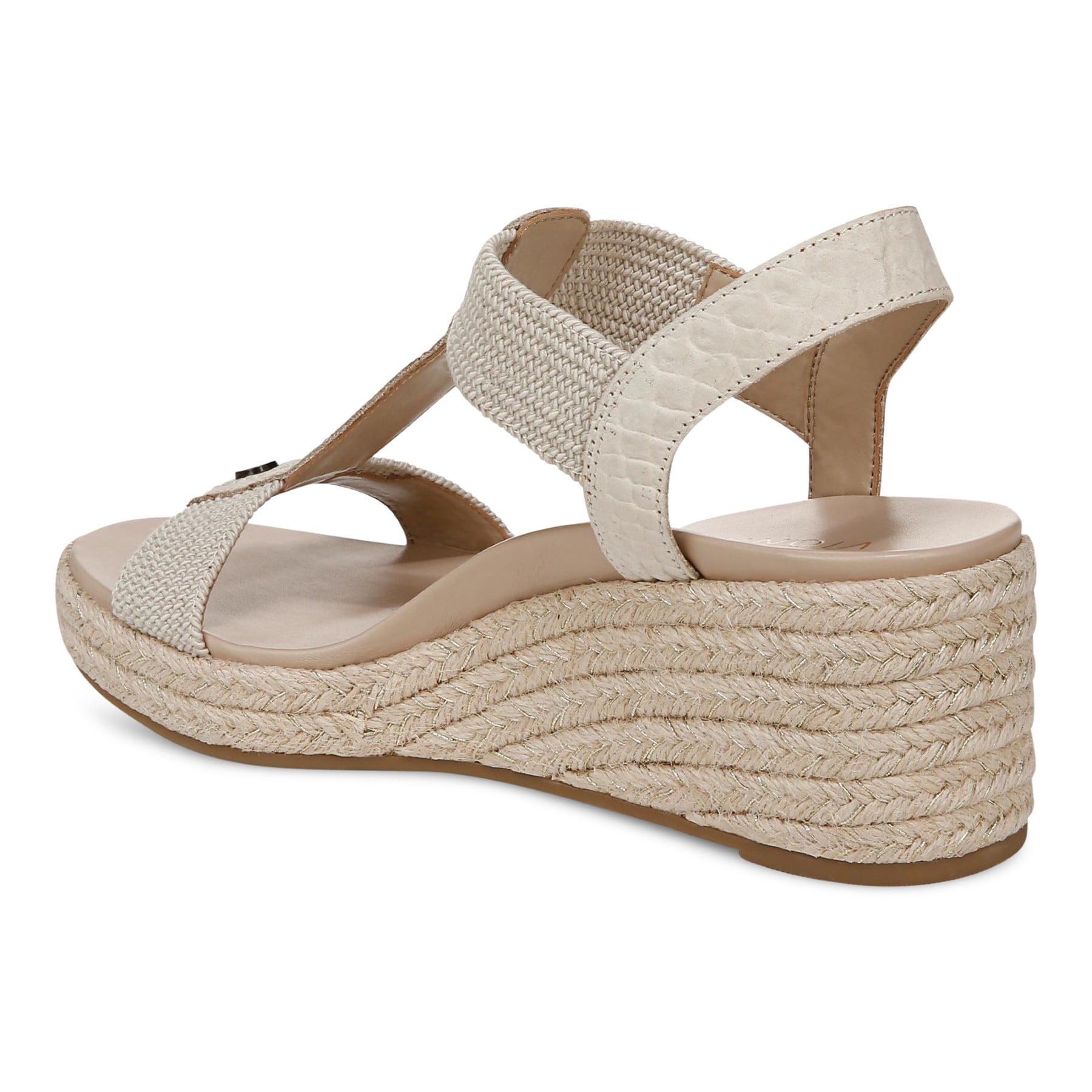 Vionic Calera Women's Espadrille Comfort Wedge Sandal - Cream - Unknown View