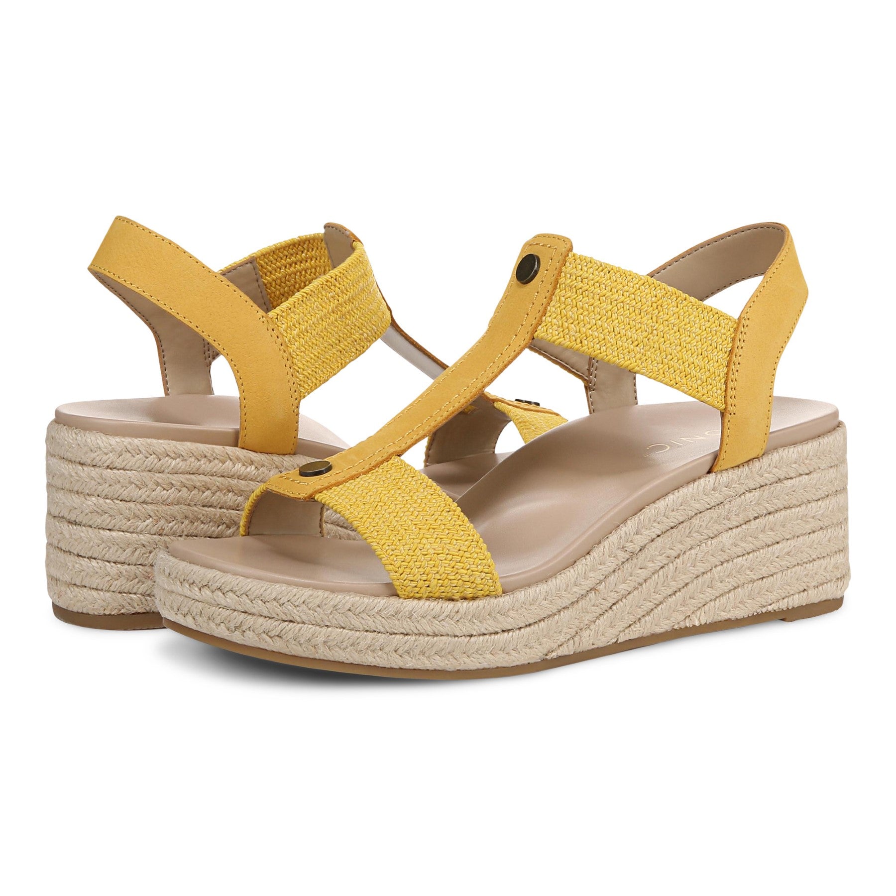 Vionic Calera Women's Espadrille Comfort Wedge Sandal - Butter Yellow - Unknown View