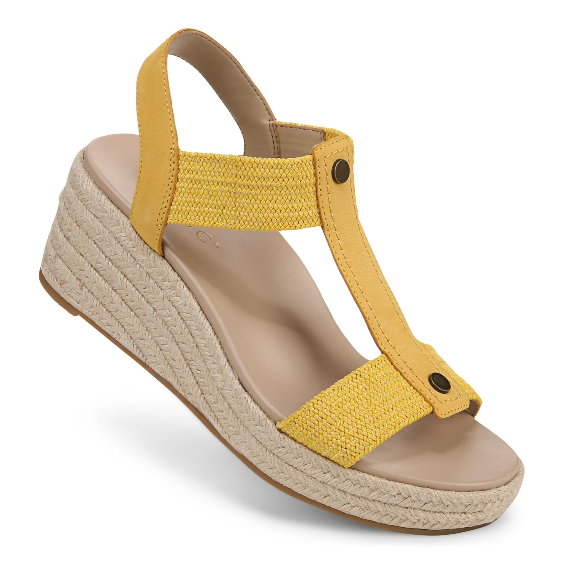Vionic Calera Women's Espadrille Comfort Wedge Sandal - Butter Yellow - Unknown View