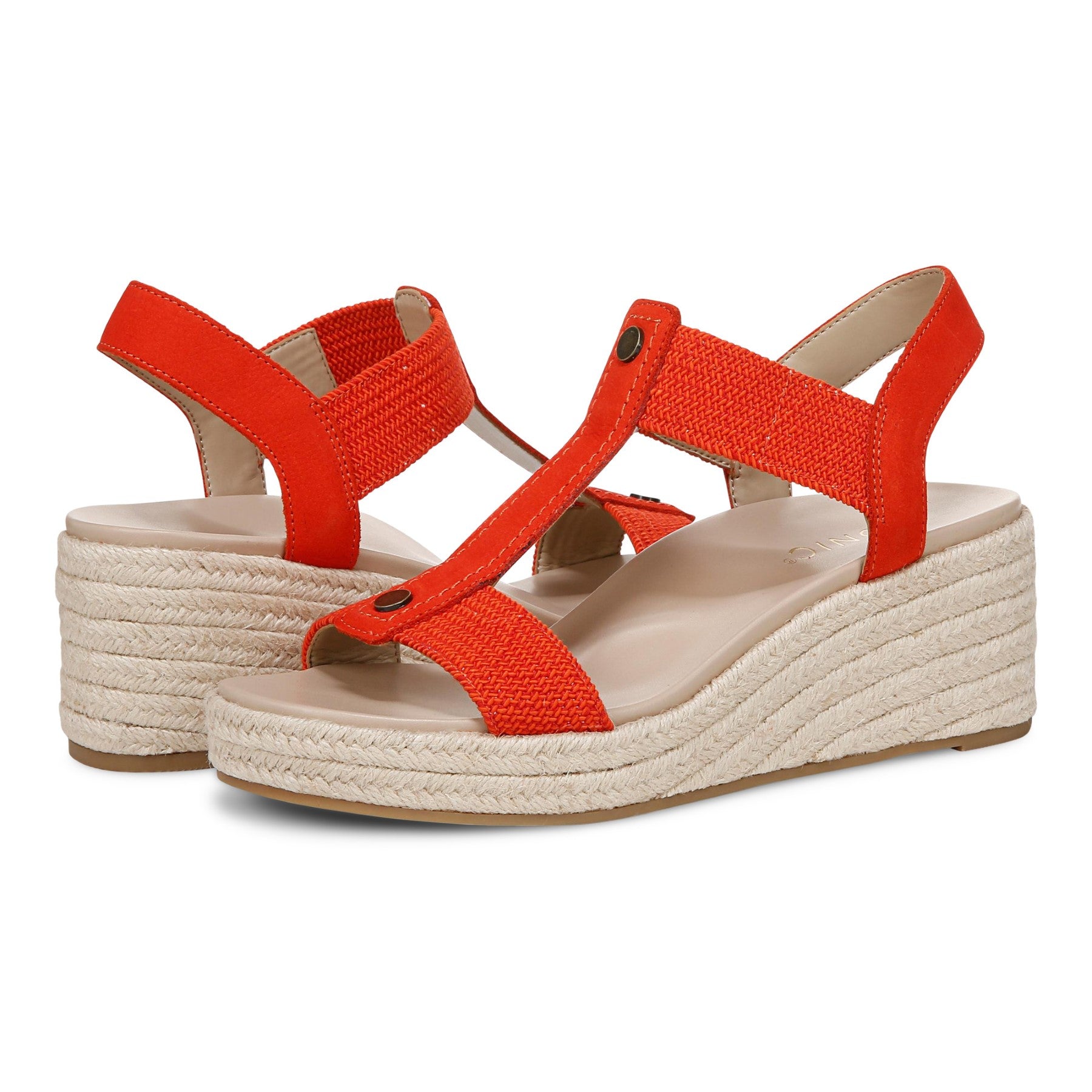 Vionic Calera Women's Espadrille Comfort Wedge Sandal - Cherry Tomato - Unknown View