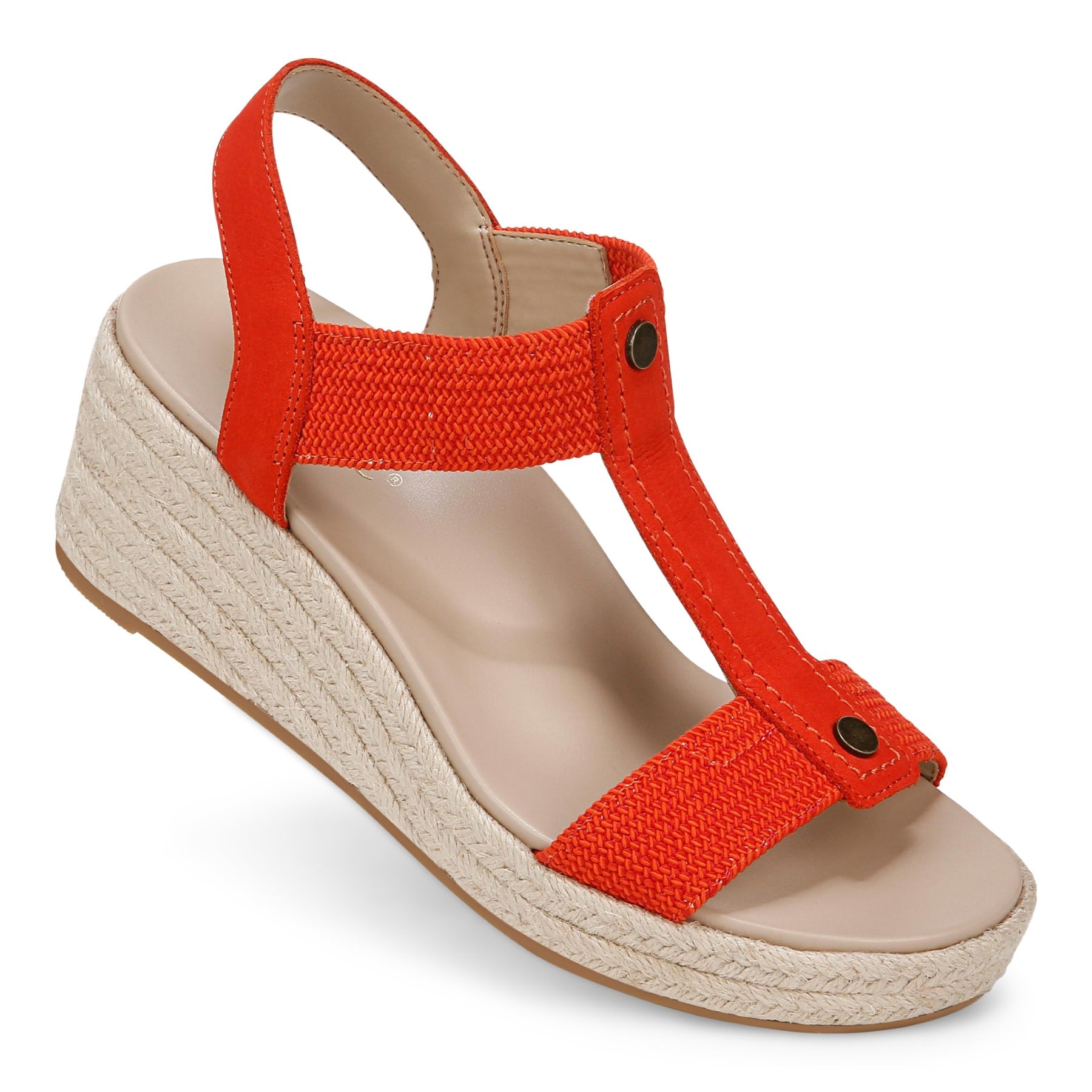 Vionic Calera Women's Espadrille Comfort Wedge Sandal - Cherry Tomato - Unknown View