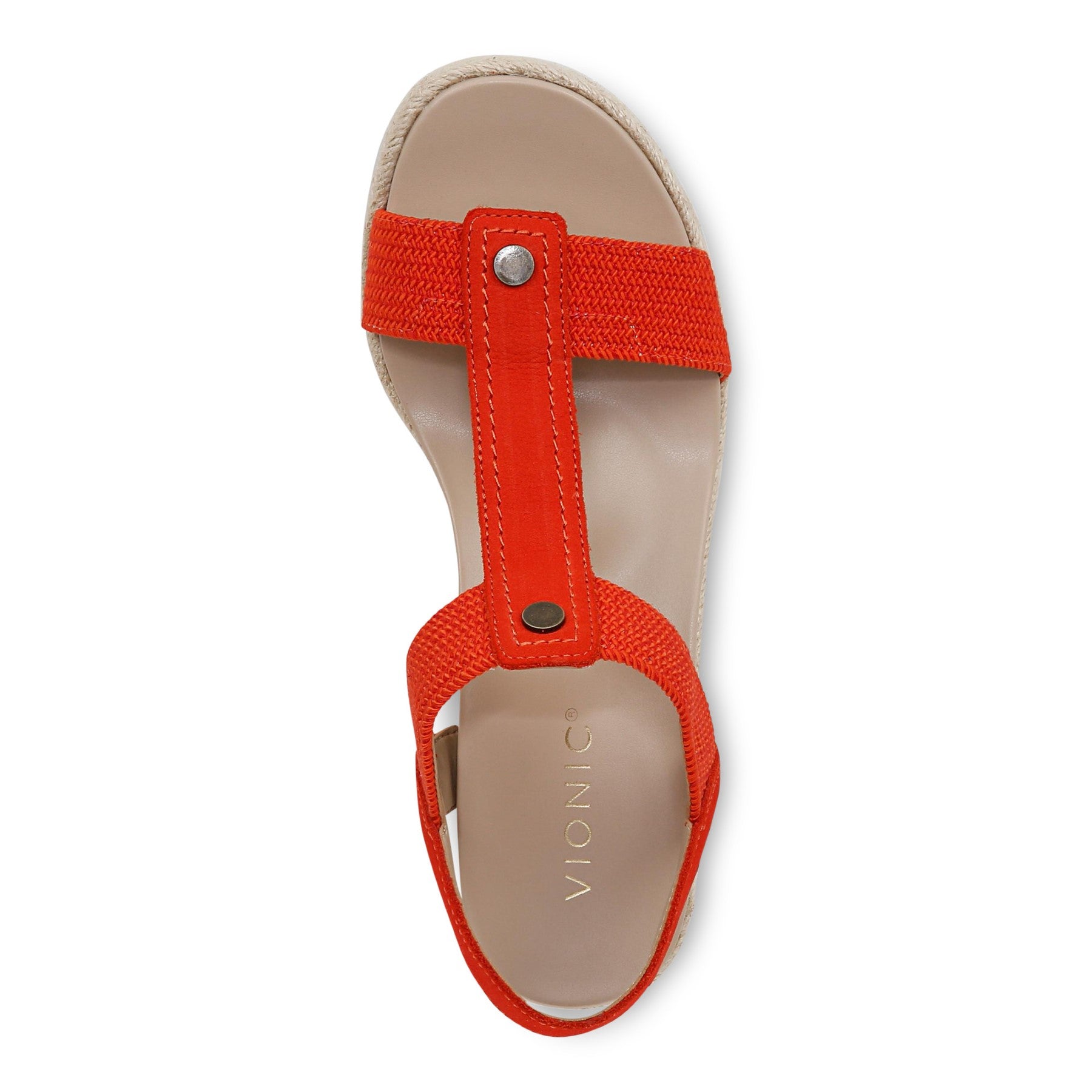 Vionic Calera Women's Espadrille Comfort Wedge Sandal - Cherry Tomato - Unknown View