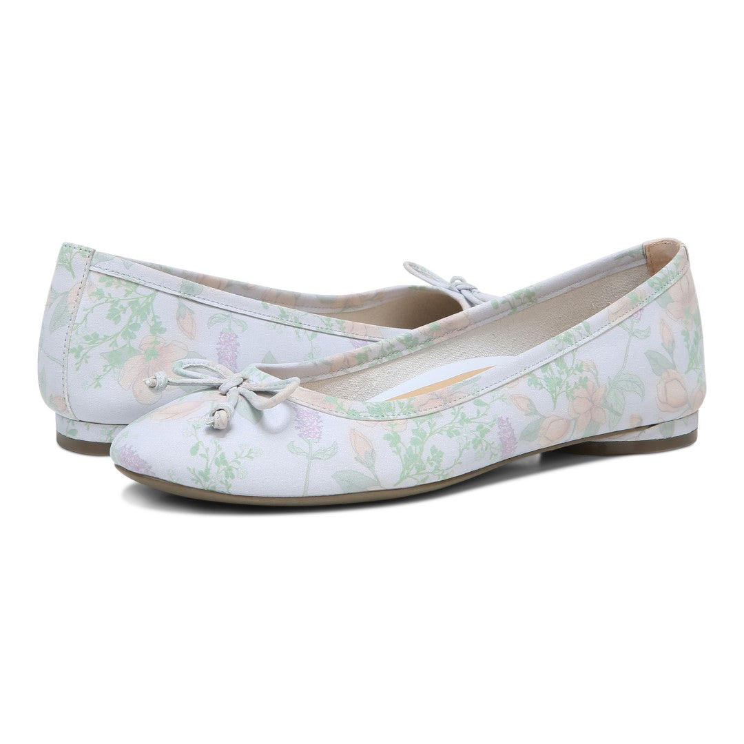 Vionic Callisto Women's Ballet Flats - Arctic Ice Botanical - pair left angle
