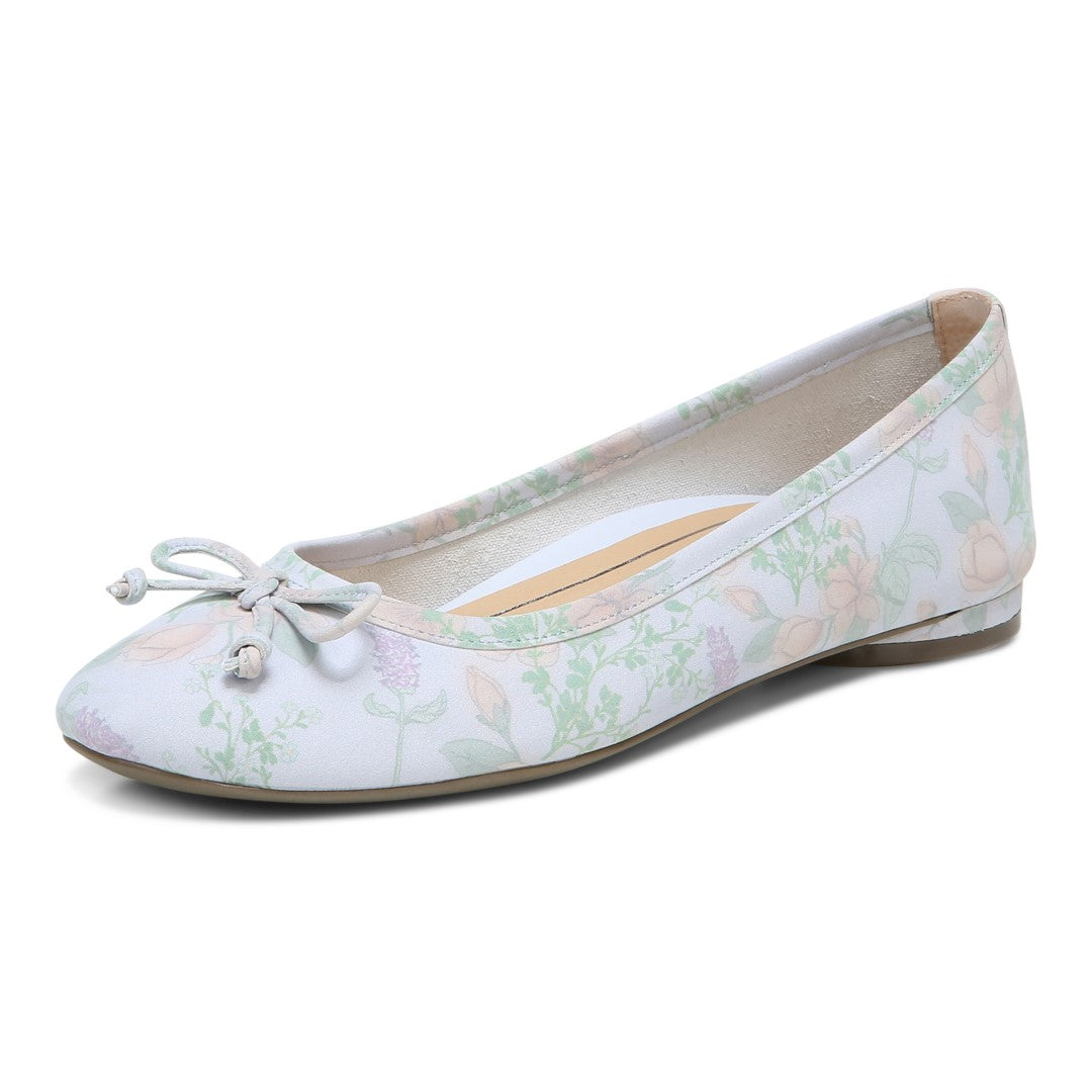 Vionic Callisto Women's Ballet Flats - Arctic Ice Botanical - Left angle