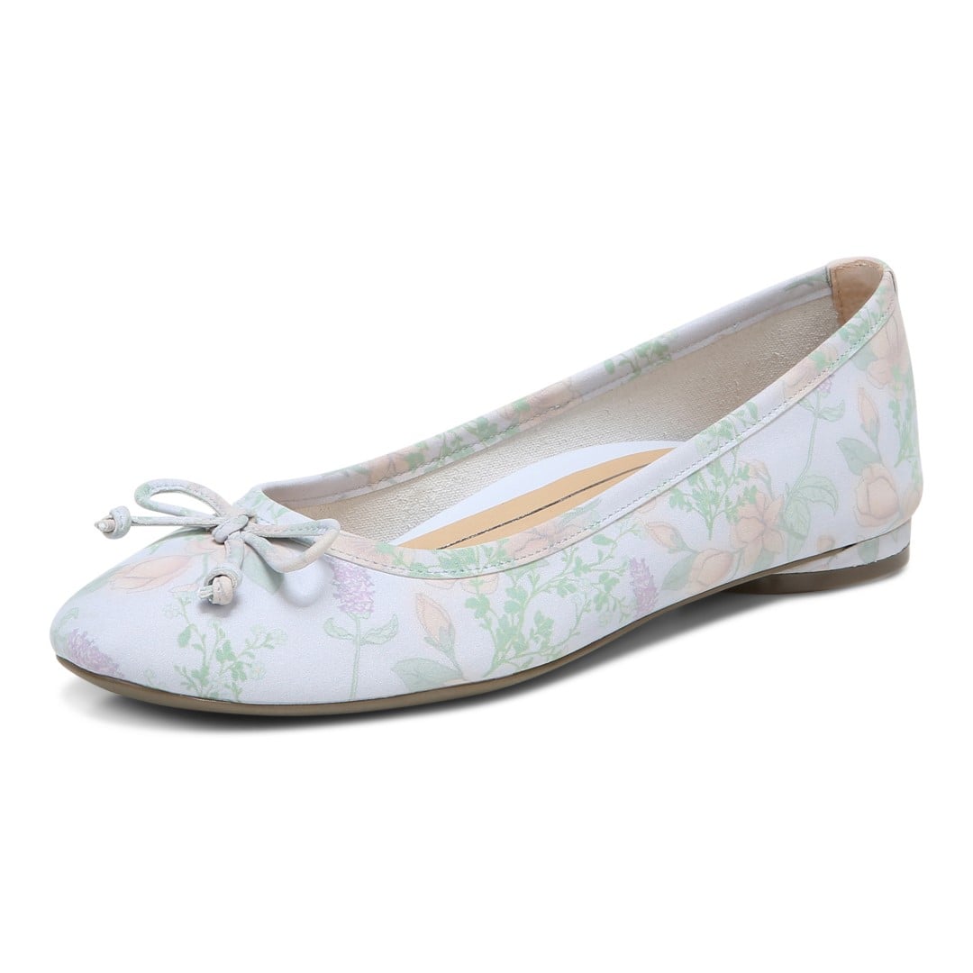 Vionic Callisto Women's Ballet Flats - Arctic Ice Botanical - Left angle