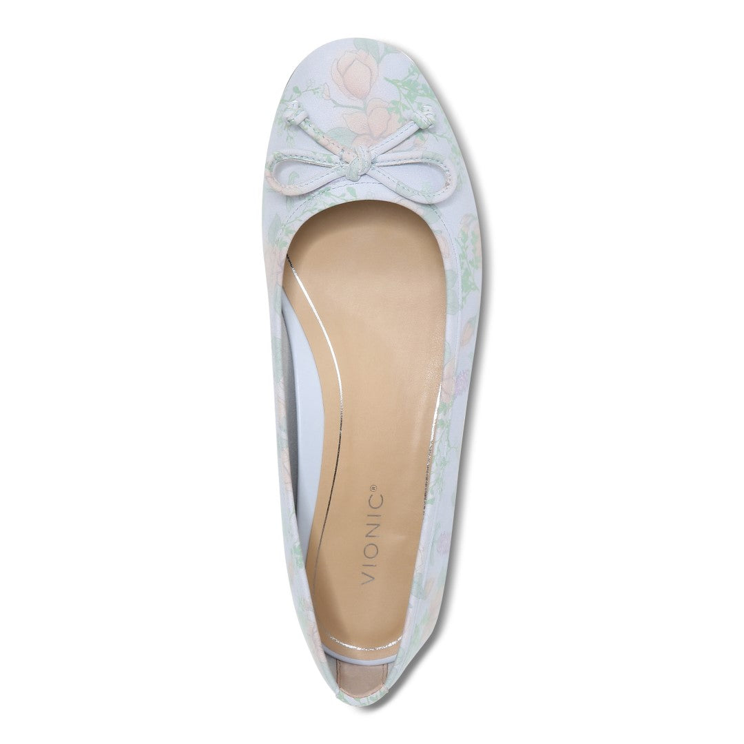 Vionic Callisto Women's Ballet Flats - Arctic Ice Botanical - Top