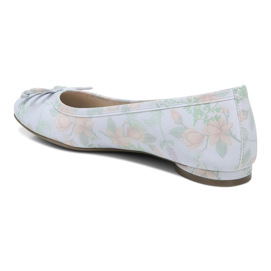 Vionic Callisto Women's Ballet Flats - Arctic Ice Botanical - Back angle