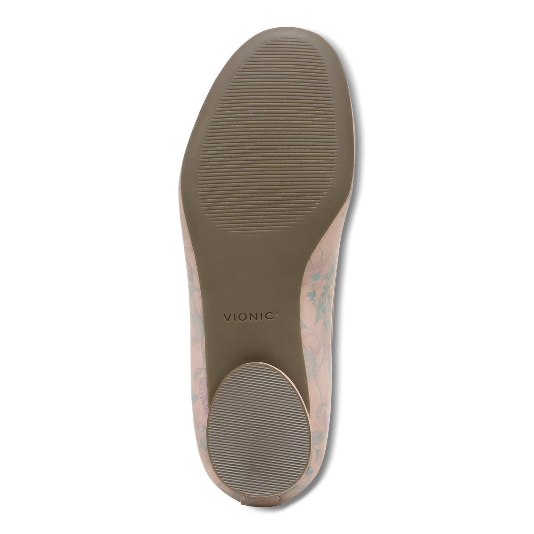 Vionic Callisto Women's Ballet Flats - Peach Botanical - Bottom