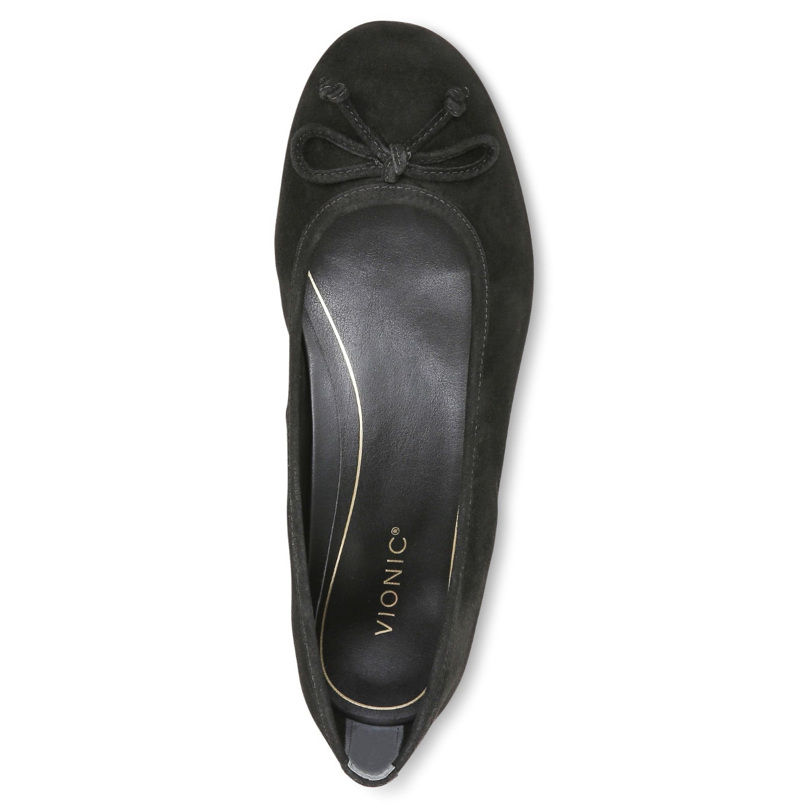 Vionic Callisto Women's Ballet Flats - Black/Suede Top