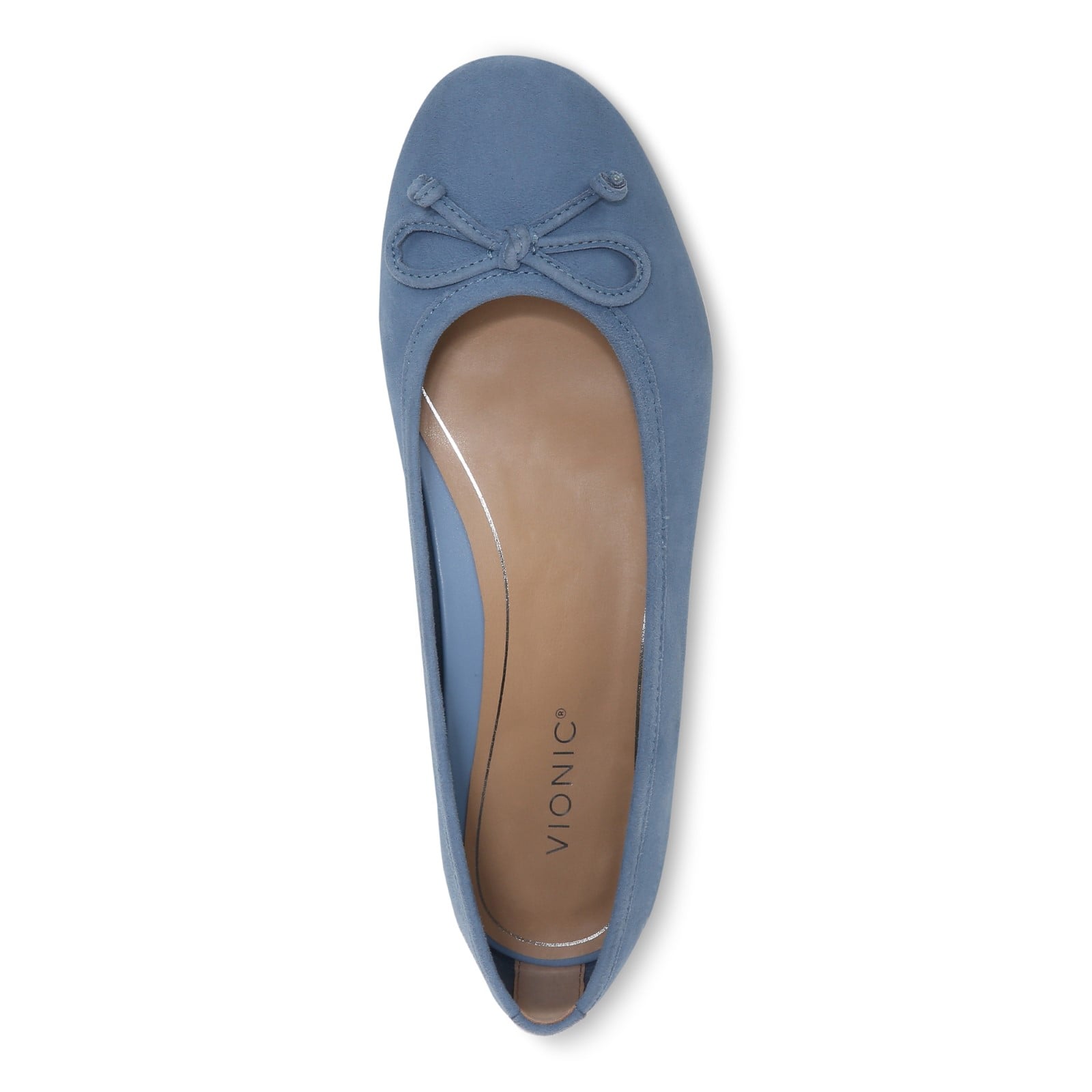 Vionic Callisto Women's Ballet Flats - Blue Shadow - Top