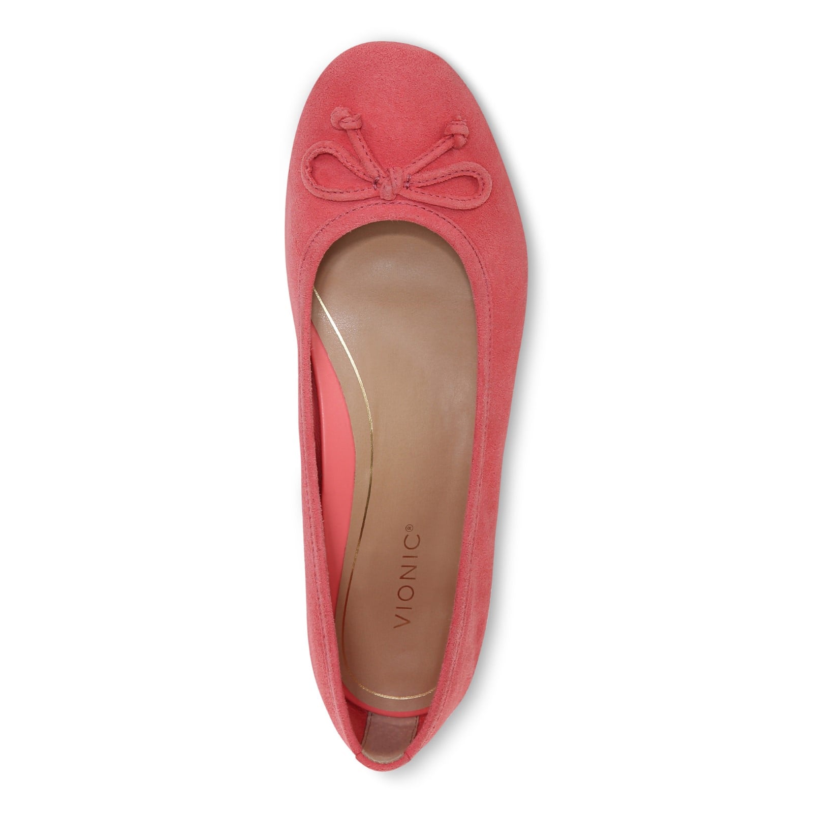 Vionic Callisto Women's Ballet Flats - Shell Pink - Top