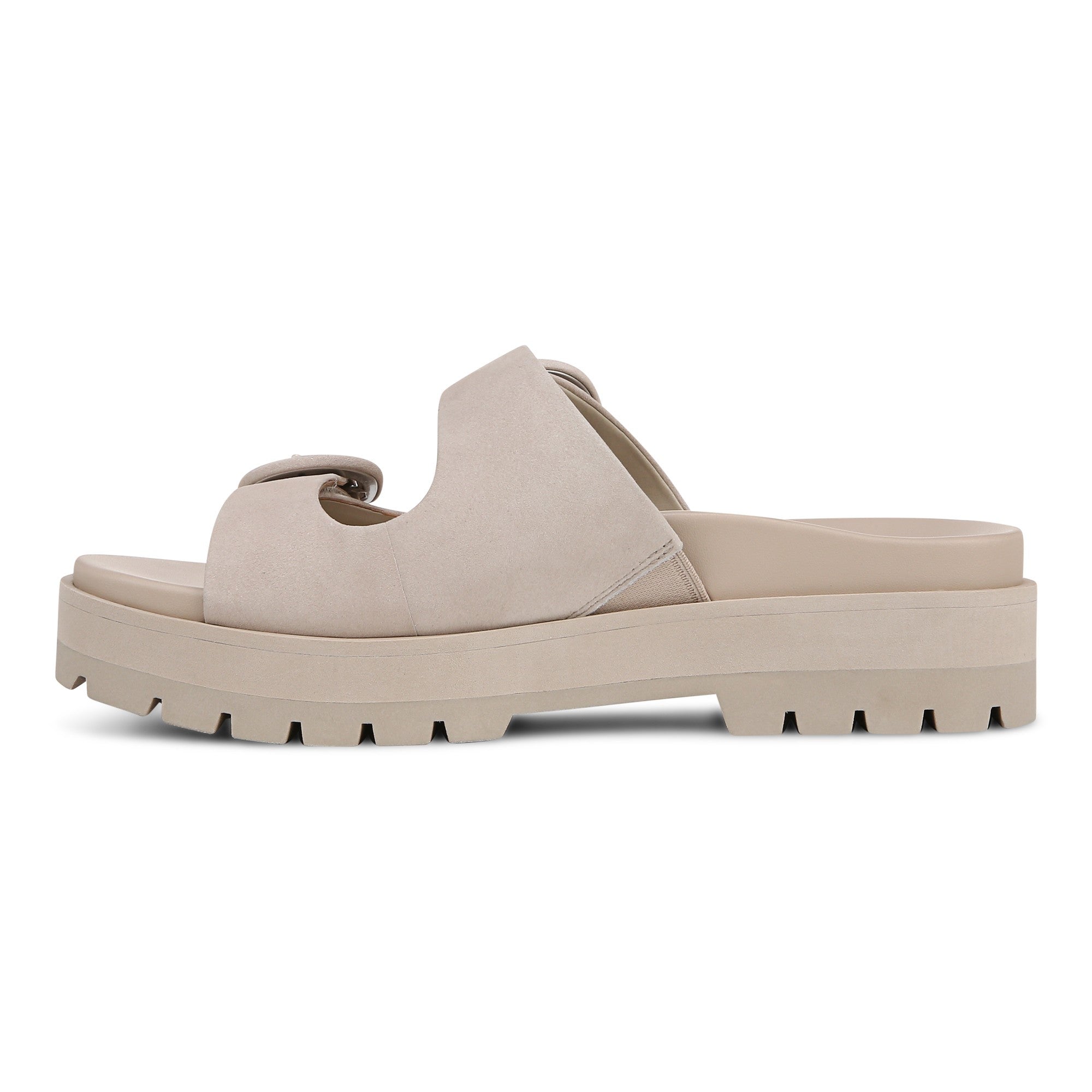 Vionic Capitola Women's Orthotic Comfort Sandal - Oatmeal Beige - Left Side