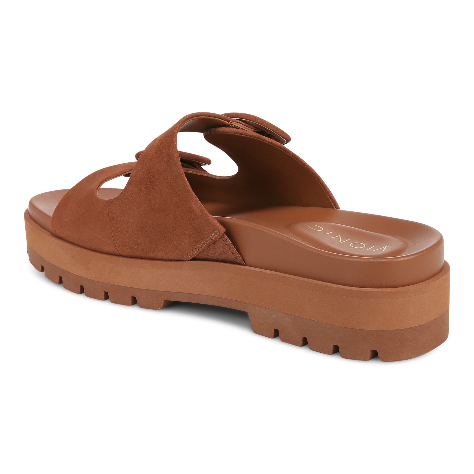 Vionic Capitola Women's Orthotic Comfort Sandal - Argan Oil Brown - Back angle