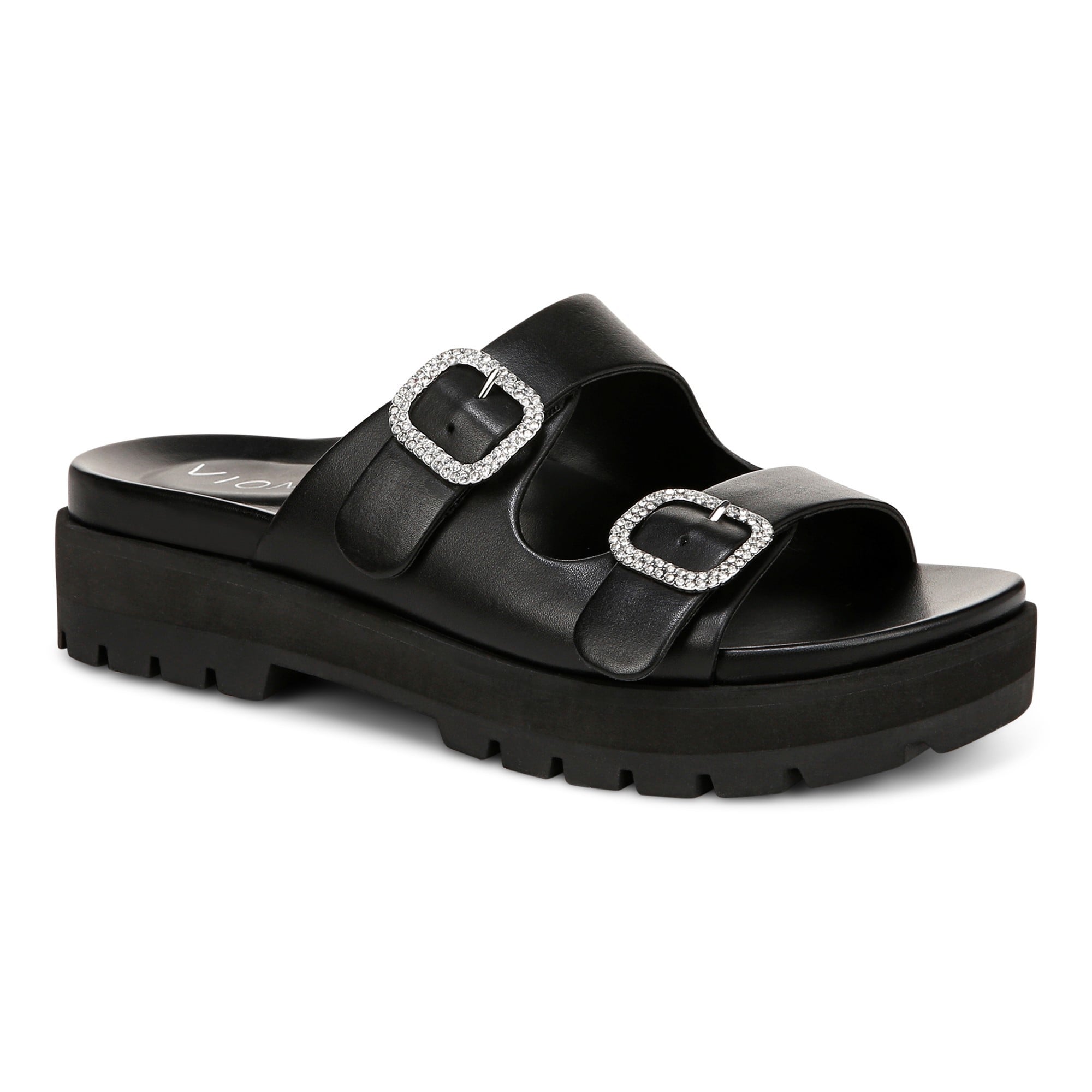 Vionic Capitola Women's Orthotic Comfort Sandal in Black Crystal