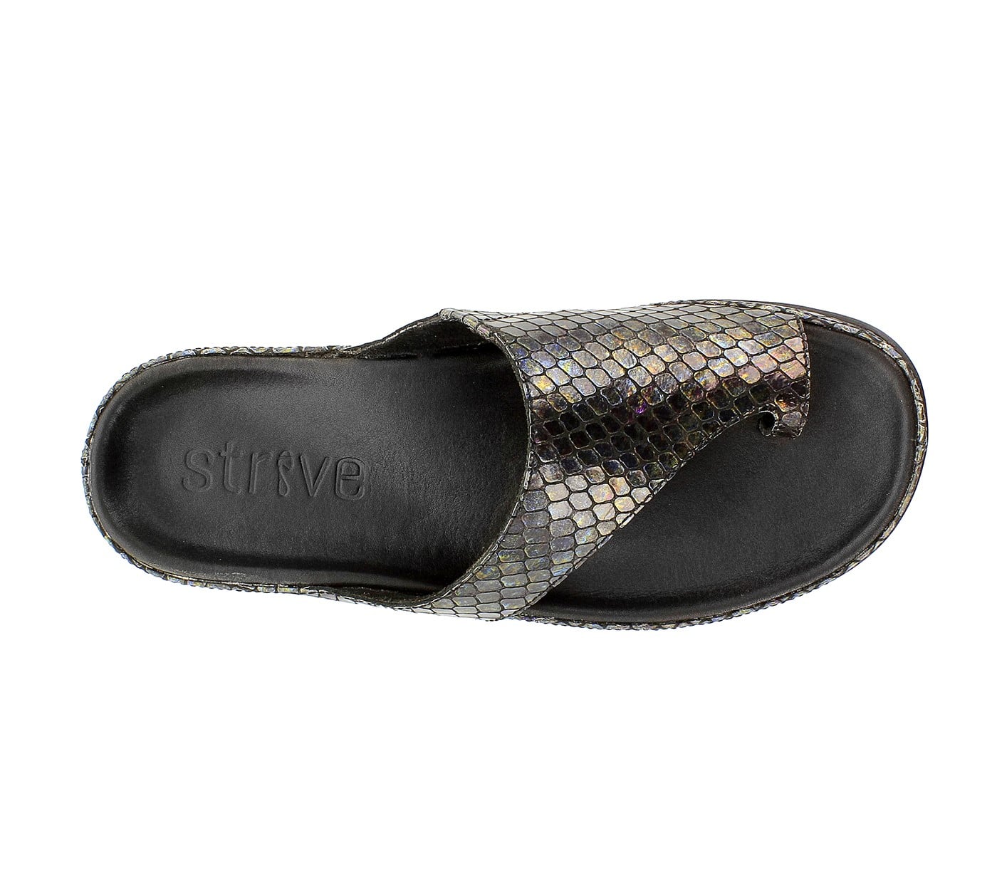 Strive Capri II - Women's Comfort Sandal with Arch Support -  Capri Ii Black Snake Birdseye