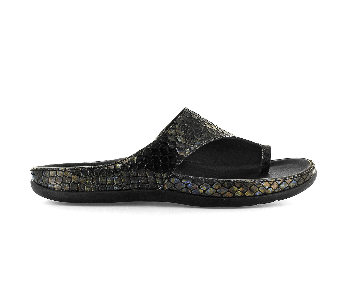 Strive Capri II - Women's Comfort Sandal with Arch Support -  Capri Ii Black Snake Lateral
