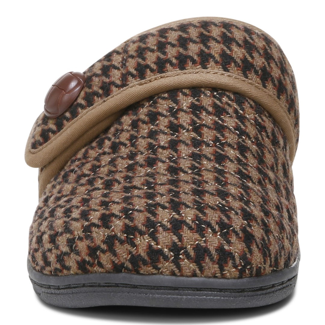 Vionic Carlin Women's Supportive Slippers - Toffee Hdth - Front