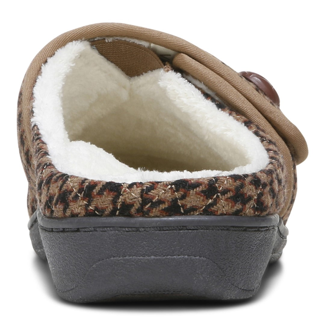 Vionic Carlin Women's Supportive Slippers - Toffee Hdth - Back