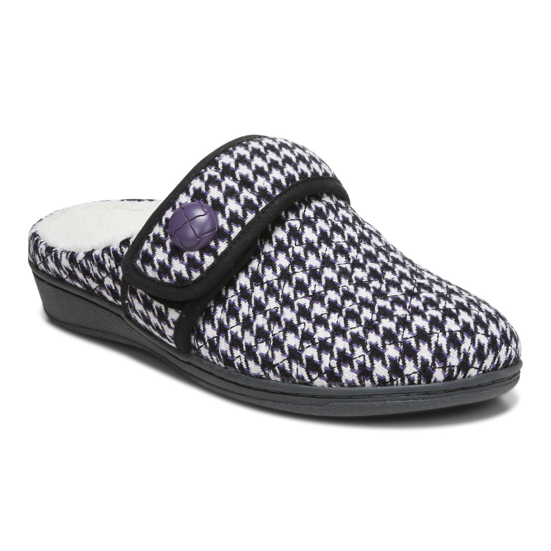 Vionic Carlin Women's Supportive Slippers - Cream Multi Hdth - Angle main