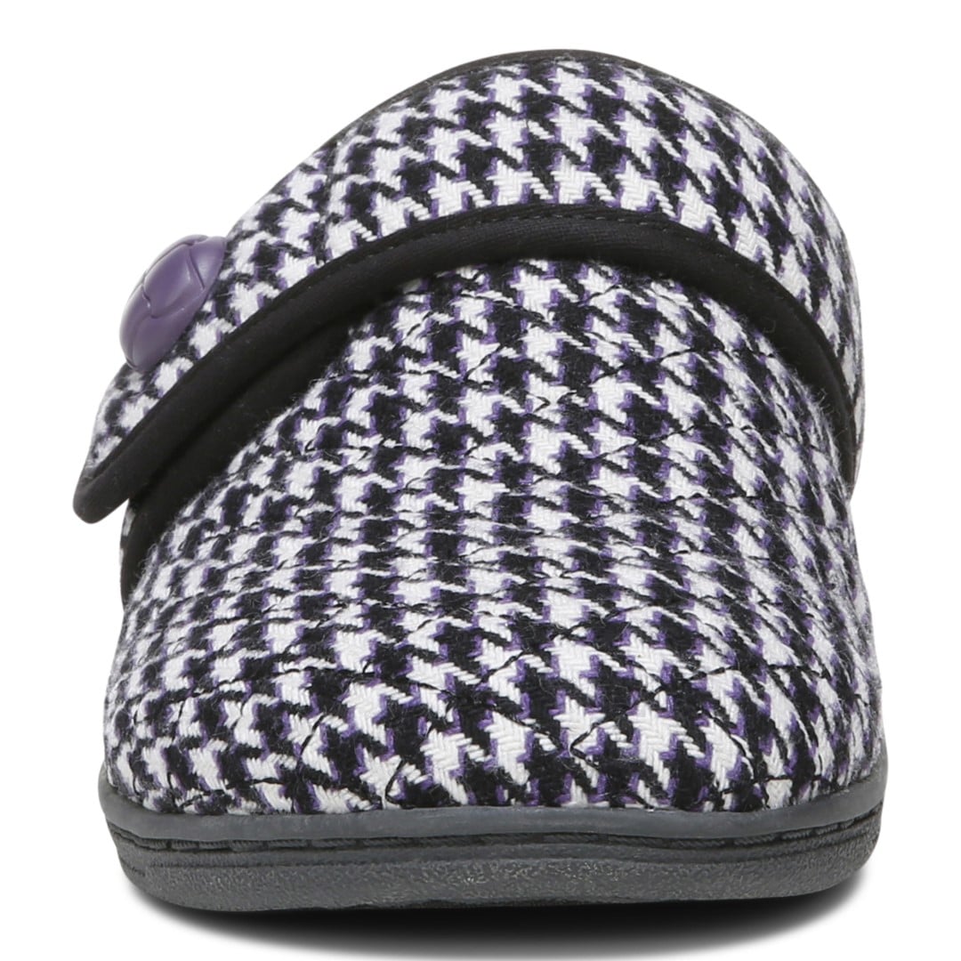 Vionic Carlin Women's Supportive Slippers - Cream Multi Hdth - Front