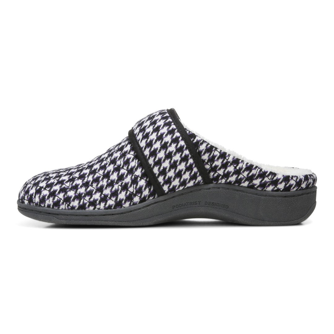 Vionic Carlin Women's Supportive Slippers - Cream Multi Hdth - Left Side