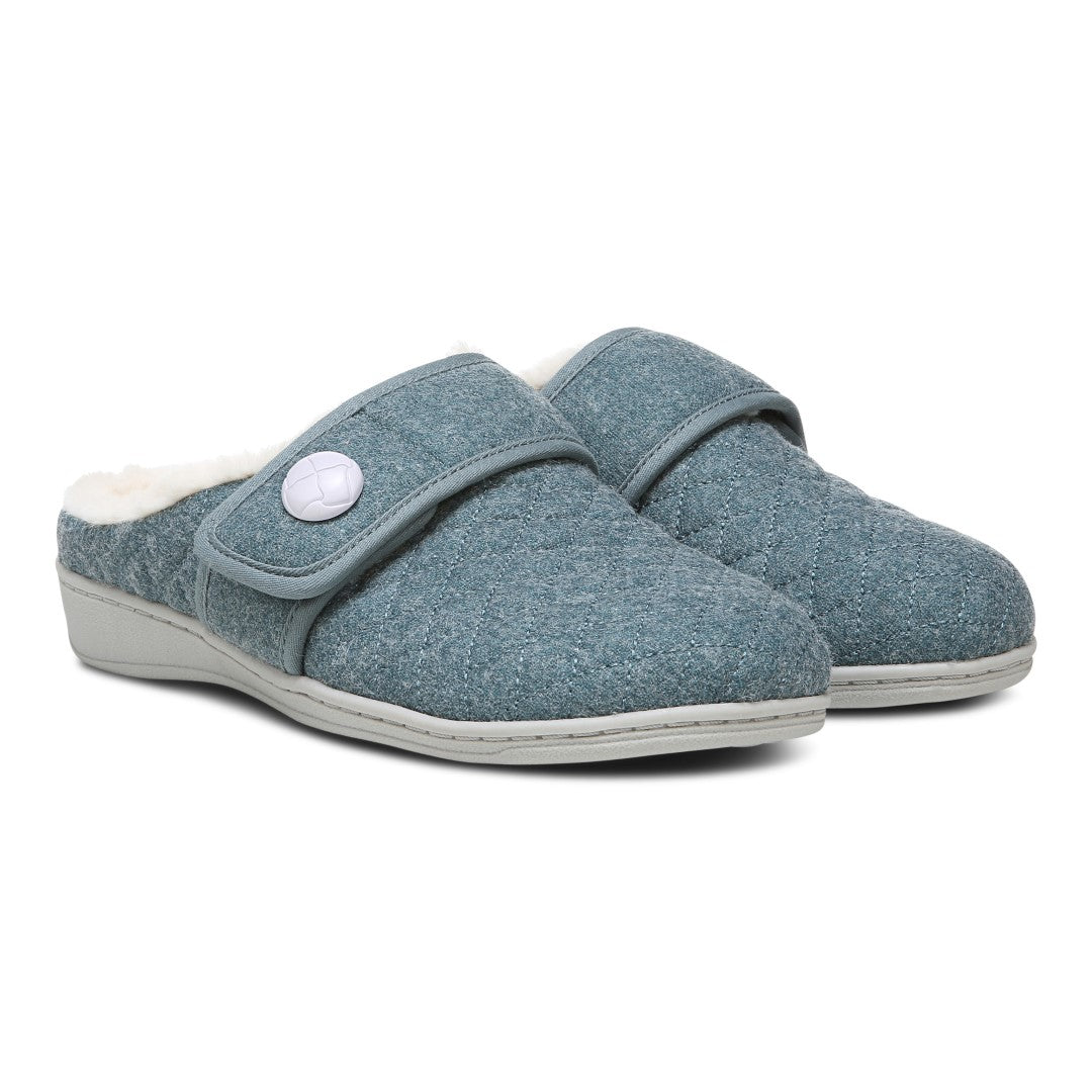 Vionic Carlin Women's Supportive Slippers - Mineral Flan Shear - Pair
