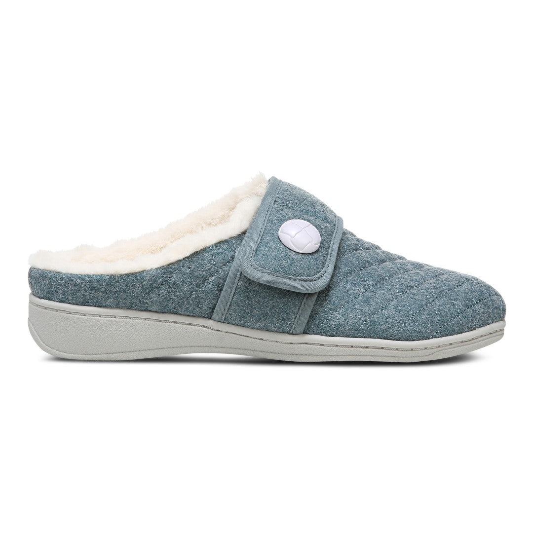 Vionic Carlin Women's Supportive Slippers - Mineral Flan Shear - Right side